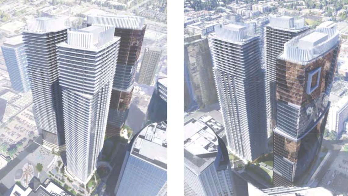 Three New Skyscrapers Proposed For Downtown Bellevue King5 Com