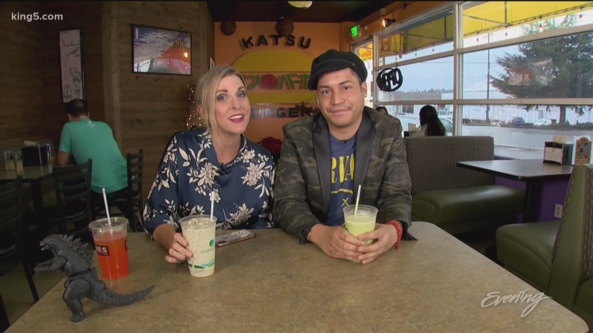 Kim and Jose host from Katsu Burger. FEATURING: Georgetown's Wall of Dogs, Bumblebee Movie Giveaway, Emerald City Comic Con's Halo cosplay, Seattle Mag Year in Review, an interview with waterbed inventor Charles Hall, What's Up This Week, and Thrifting Th