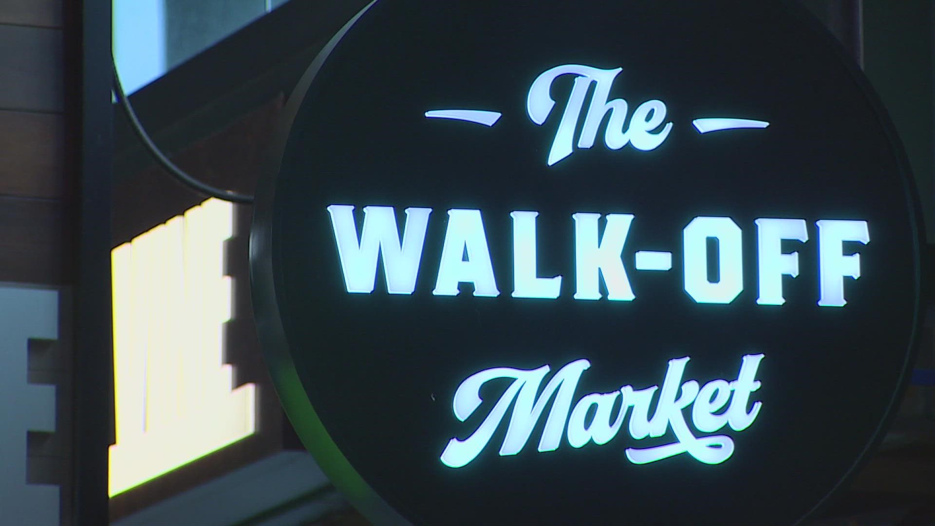 The new “Walk-Off Market” at T-Mobile park allows fans to grab some grub during a Seattle Mariners game without having to wait in line to pay.