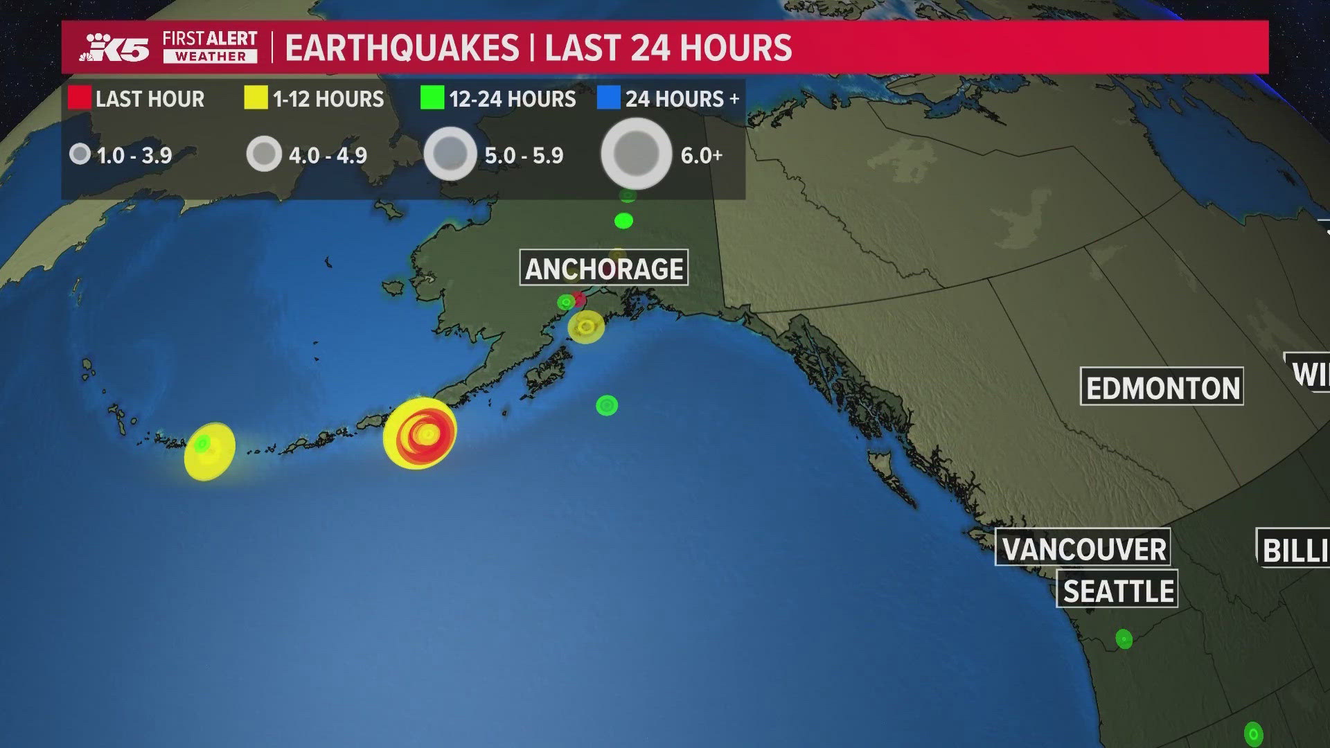 In Unalaska, a fishing community of about 4,100, officials also urged people to move at least 50 feet above sea level, 1 mile inland.