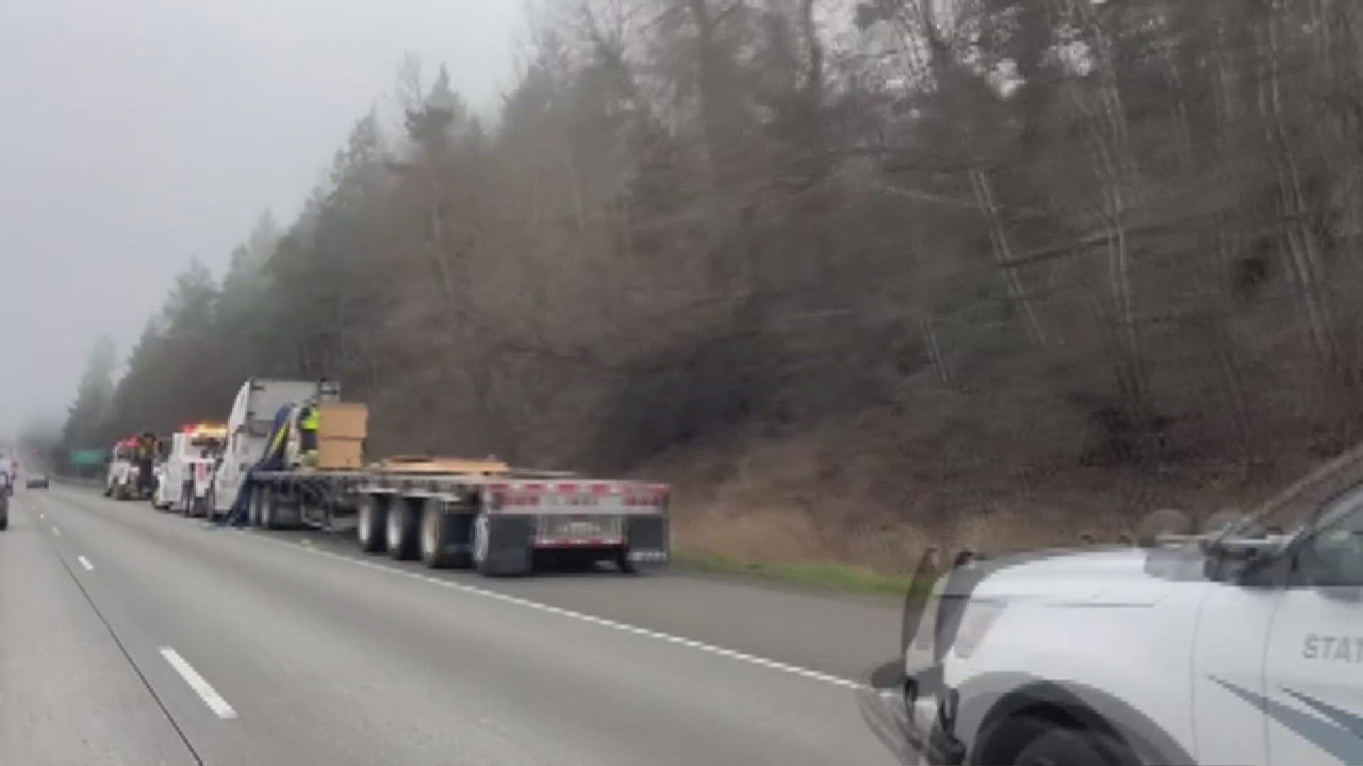 The crash caused a backup that stretched 8 miles at one point,