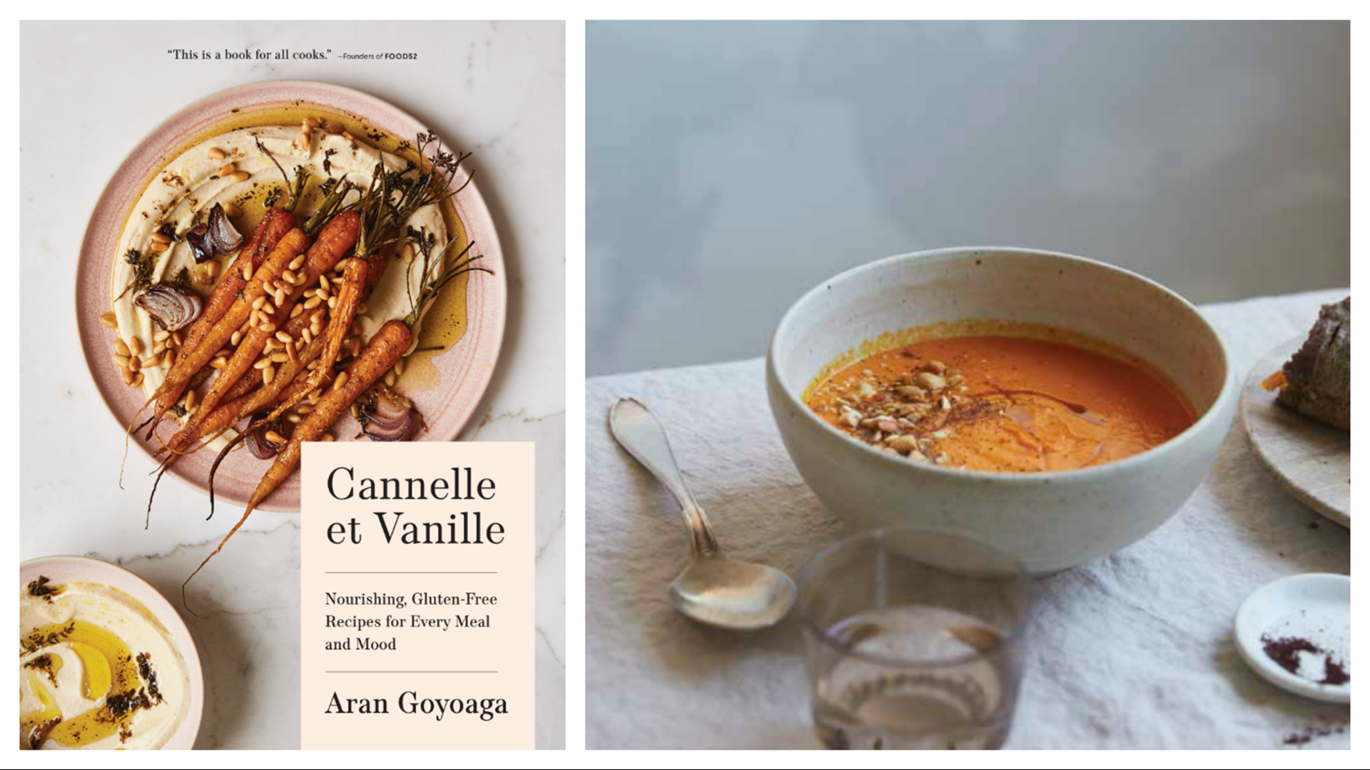 Cookbook author Aran Goyoaga shows us how to make roasted carrot and cashew soup!