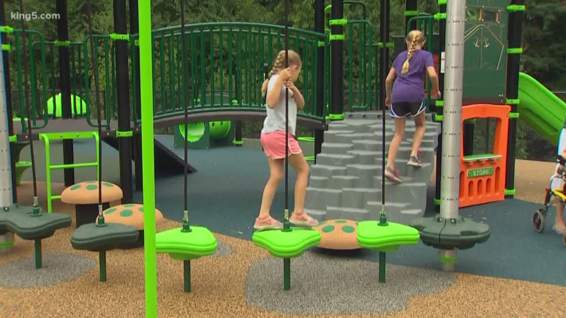 The new play area is designed for accessibility to kids of all physical abilities.