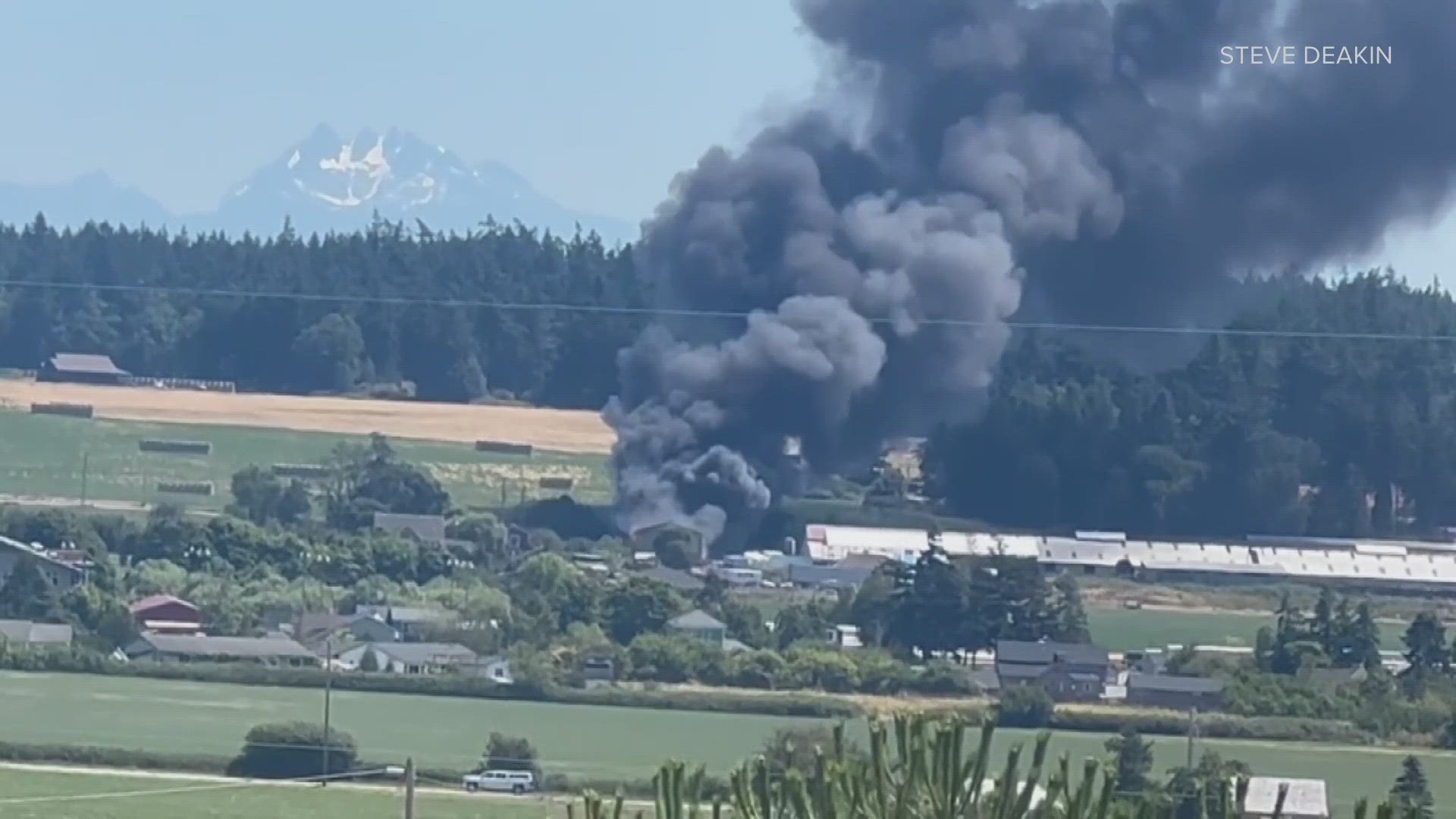 Fire destroyed an equipment shop at a Whidbey Island dairy farm on Wednesday.