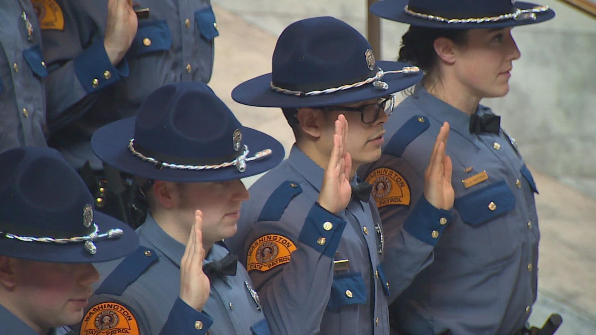 Over 80 percent of Washington State Patrol troopers are white, and 90 percent are male.