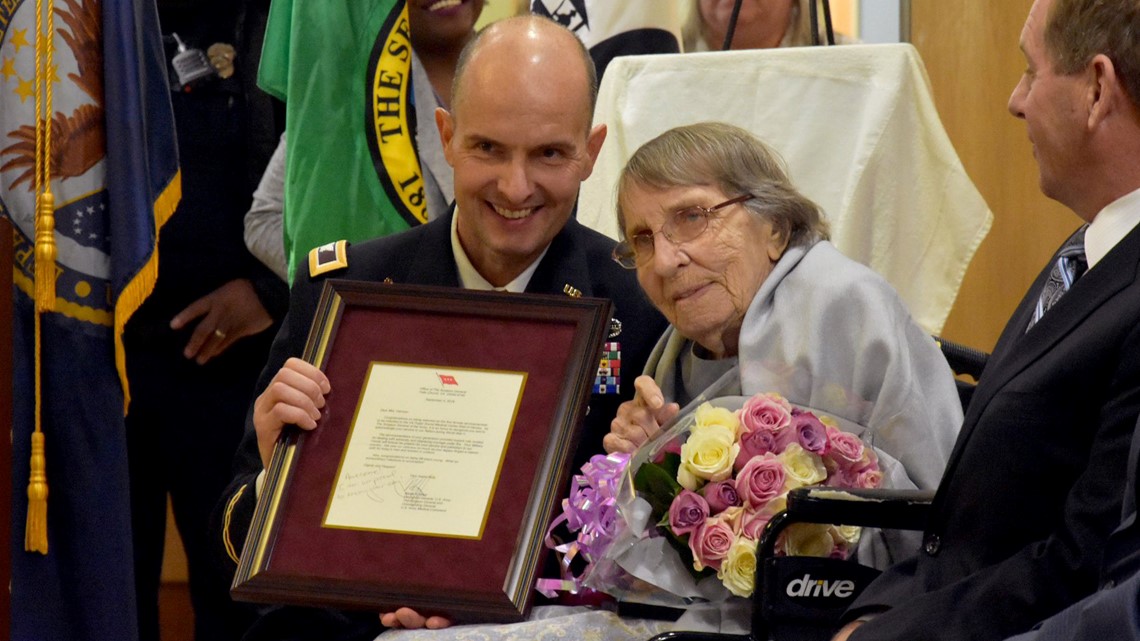 First female veteran, 98, inducted into VA ‘Wall of Heroes’ in Seattle