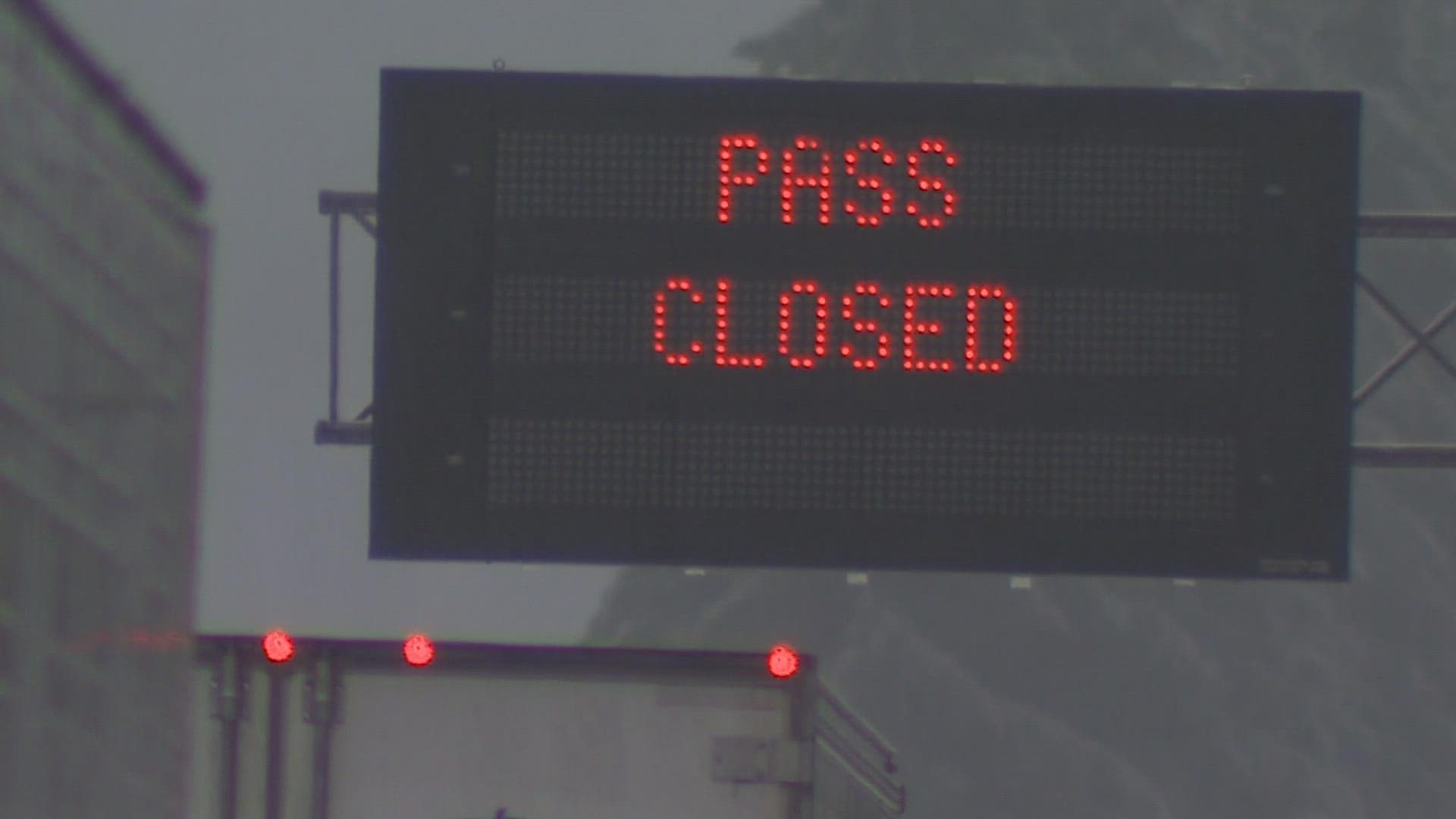 Christmas Eve travel plans have been impacted as Snoqualmie Pass remains closed.