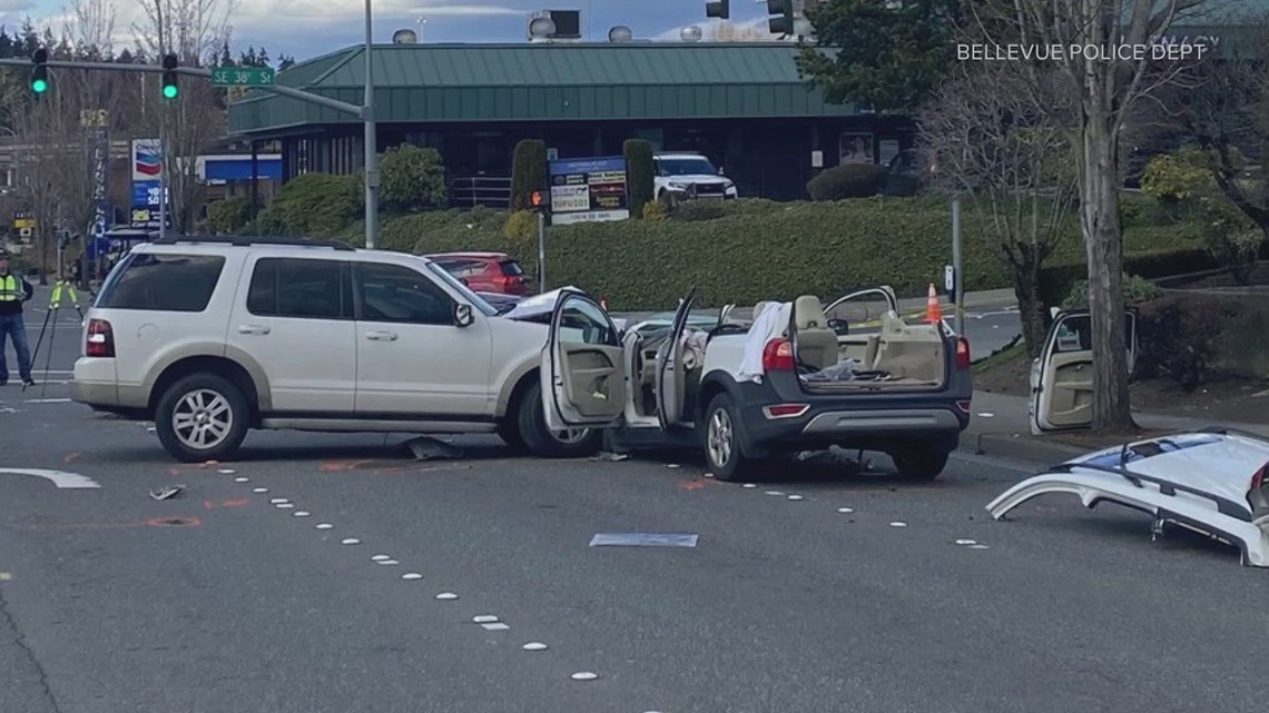 Suspect in custody following alleged DUI crash in Bellevue