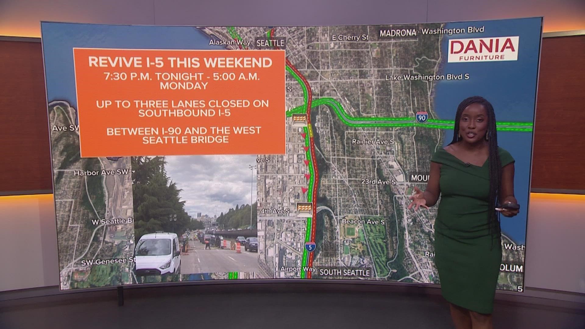 Revive I-5 work continues this weekend in Seattle and will fully close southbound lanes under the convention center.