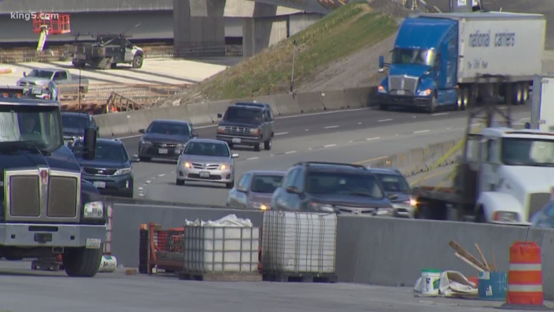 The state says it has done everything it can to try and make a construction zone through Tacoma safe, but semi-trucks continue to have trouble making it through.