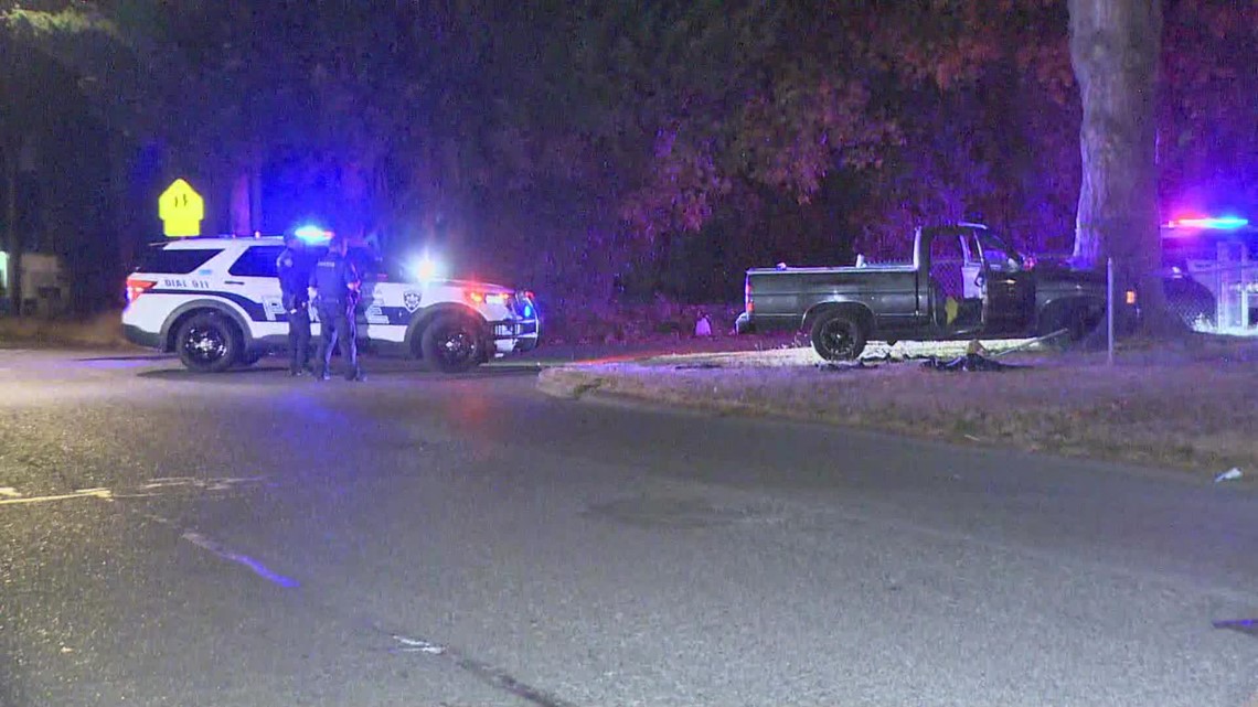 Tacoma police respond to gunshots, find man in crashed truck | king5.com