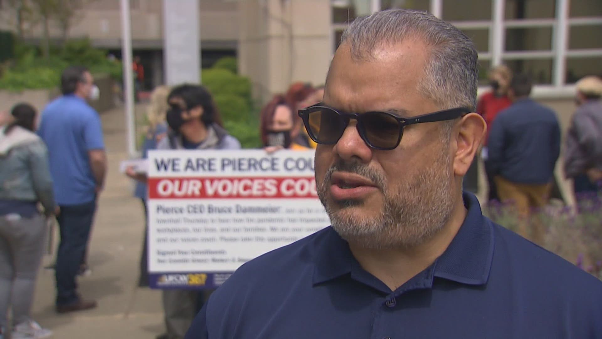 Grocery workers in Pierce County are demanding they be heard after an ordinance granting them hazard pay was rejected by the county executive.