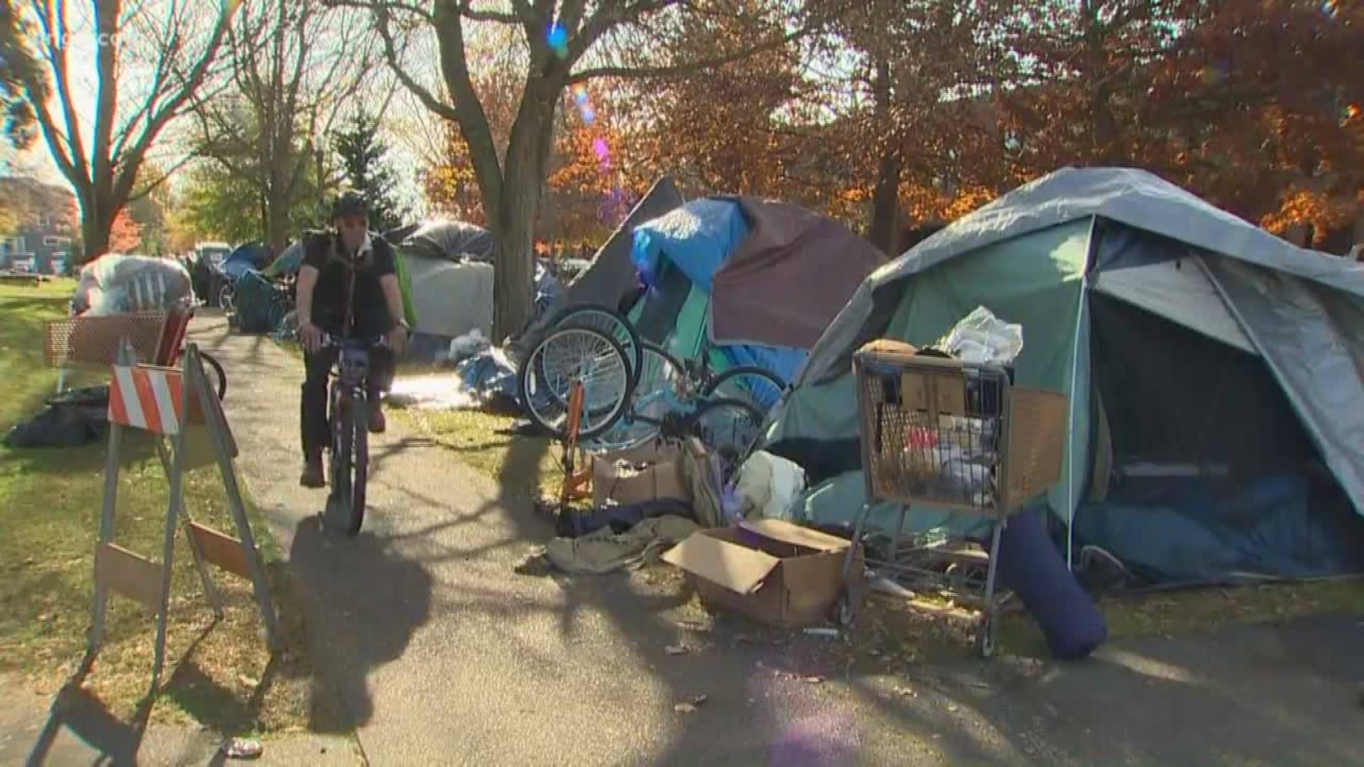As of December 1, 'tents with walls' will be banned in Tacoma parks. KING 5's Christin Ayers reports on the city's race to find 400 beds for the homeless.