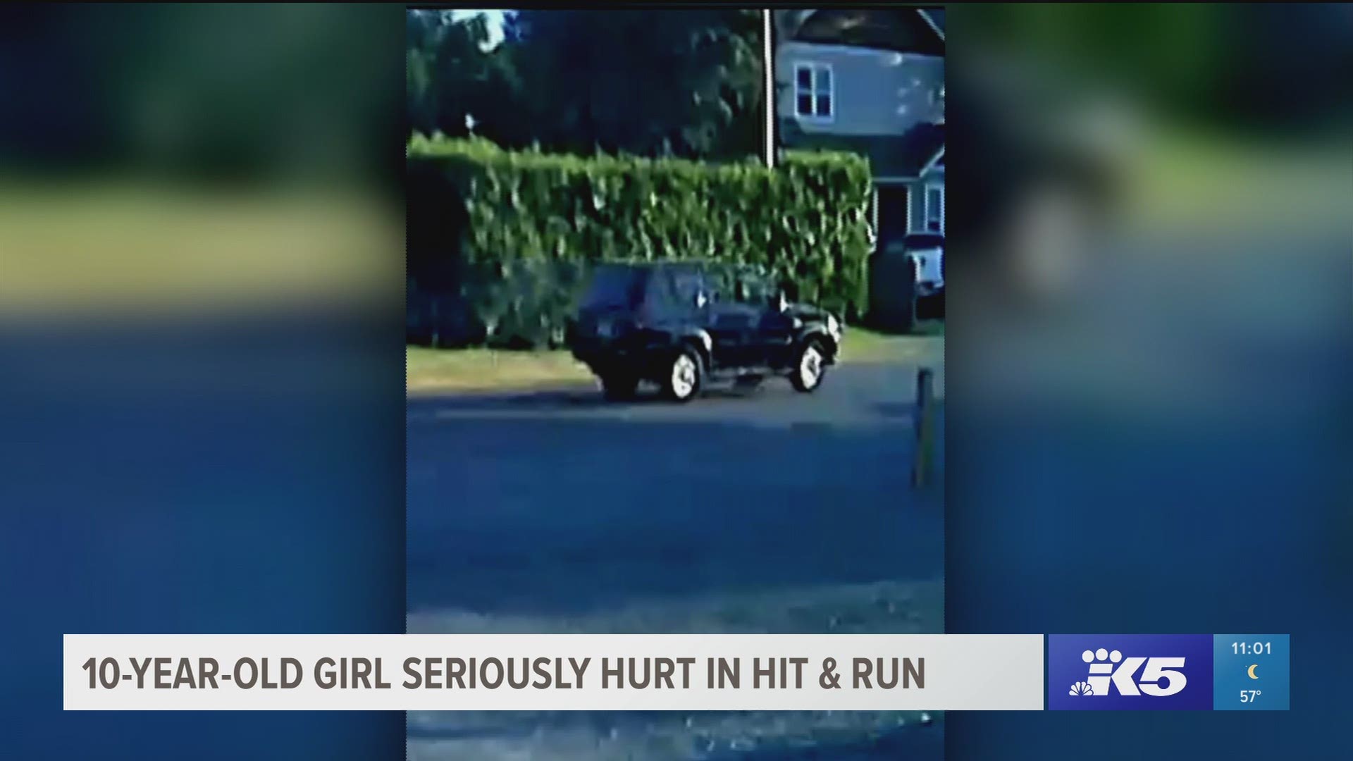 A 10-year-old suffered multiple fractures in a hit-and-run in Pierce County on Saturday night. Police are still searching for the suspect.