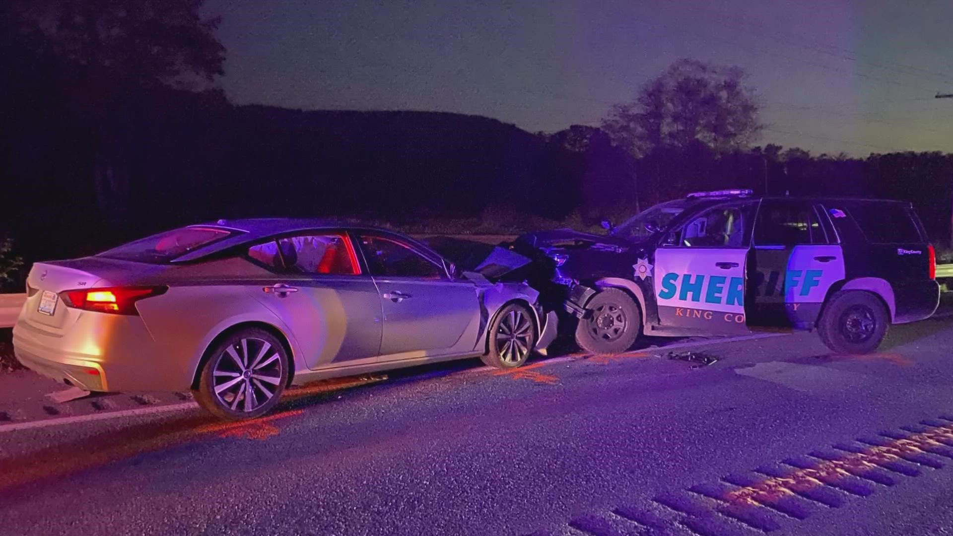 A King County Sheriff's deputy is recovering after an accident involving a suspected DUI driver Wednesday night in Monroe
