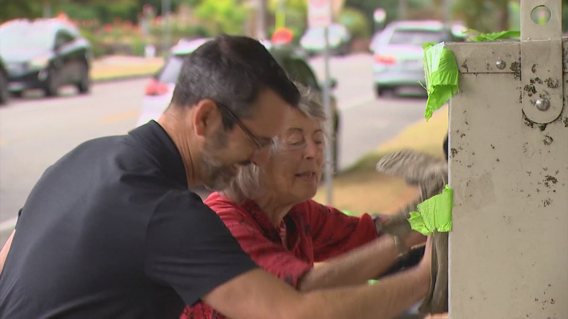 On Friday, members of nearby synagogues brought cleaning supplies and scrubbed the symbol away themselves.