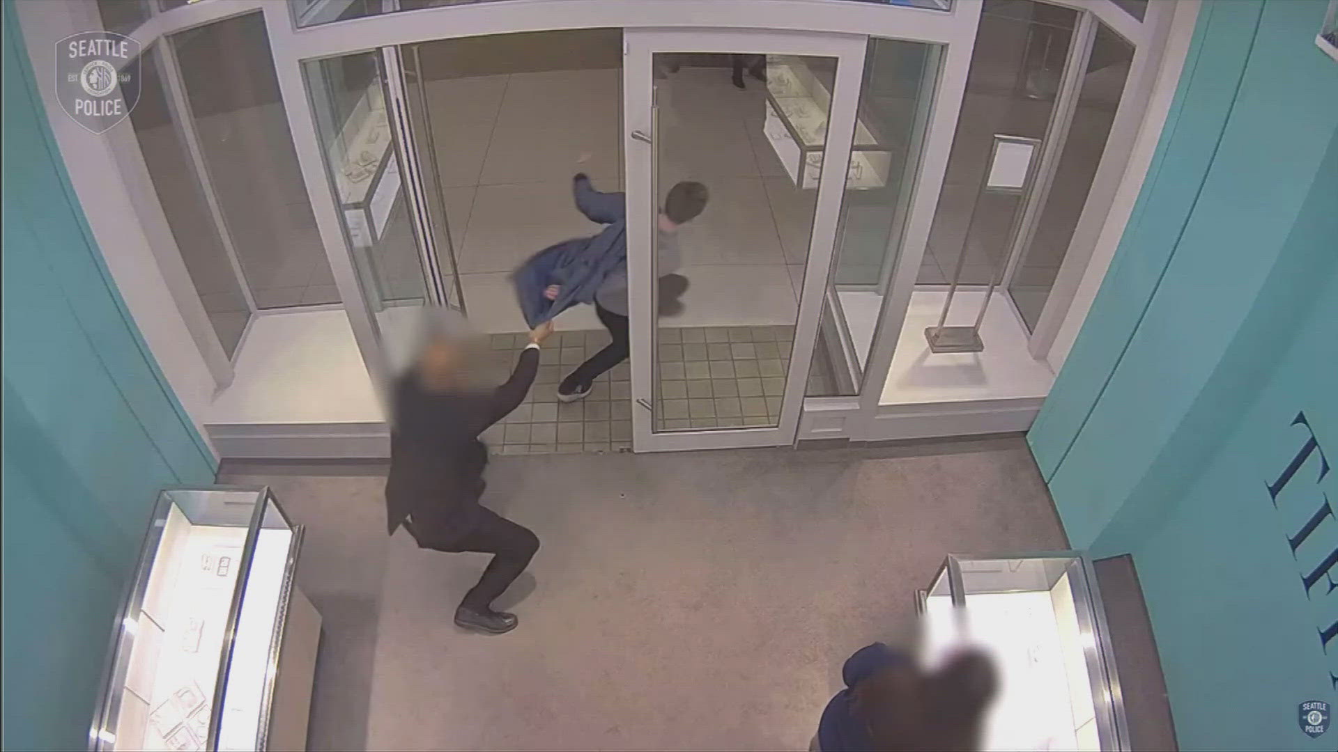 Police are looking for a man who stole a Tiffany bracelet from a store in Bellevue and attempted to do the same thing in Seattle