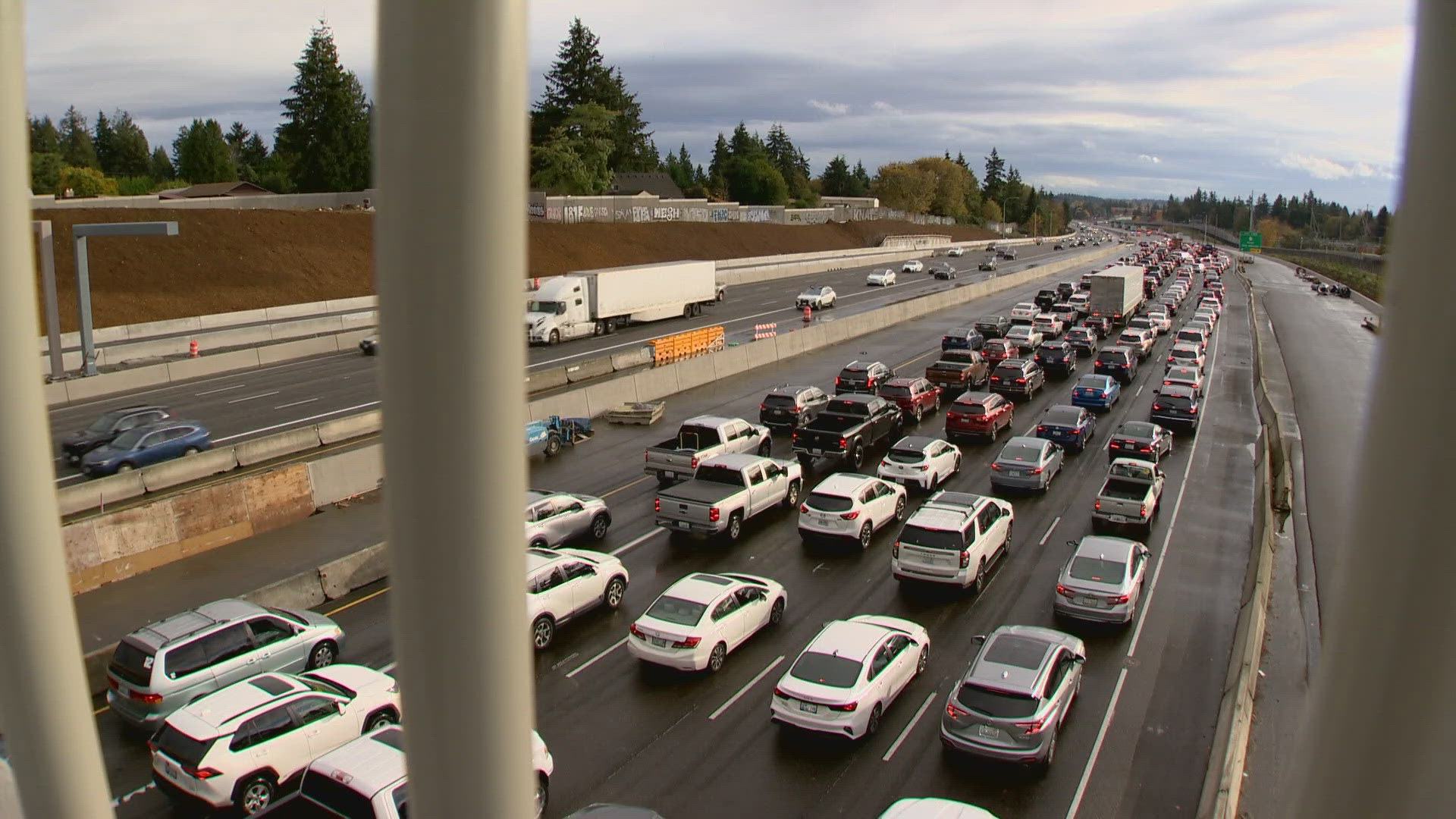 All southbound lanes were closed for about four hours.