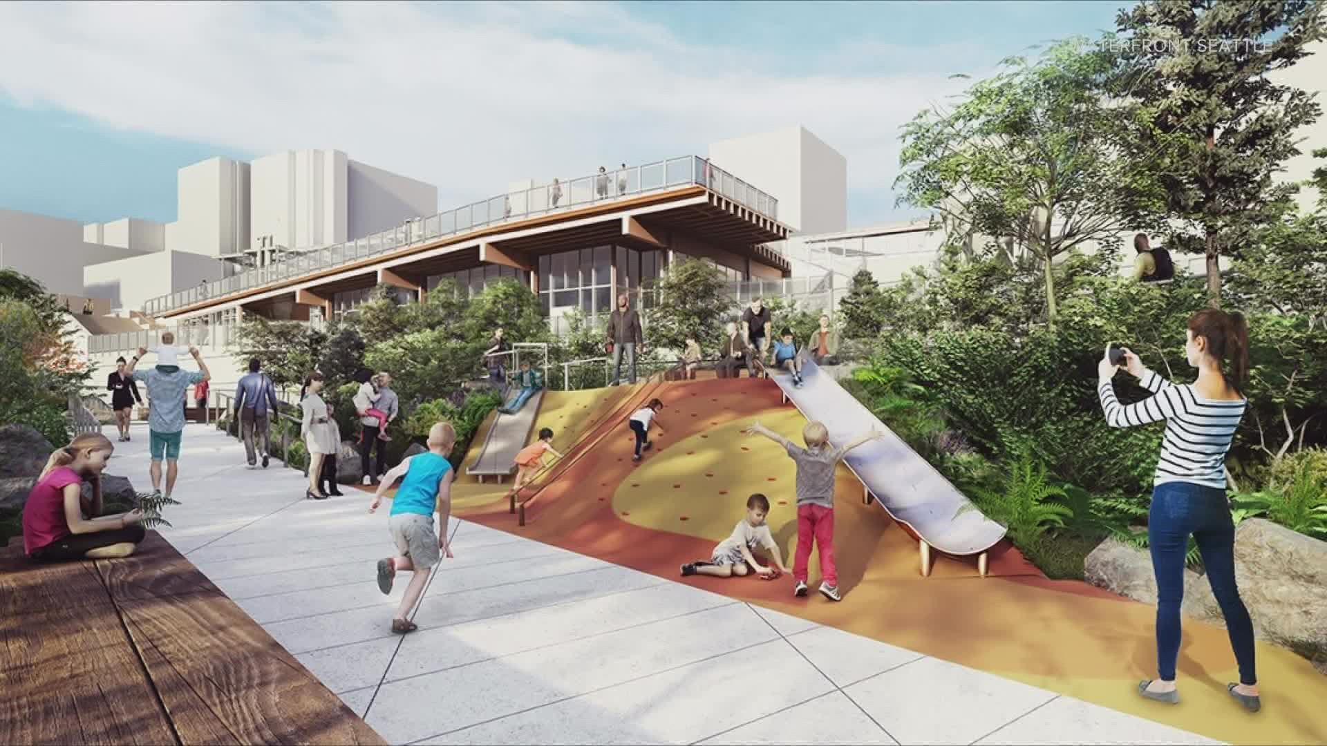 The revamped waterfront will have a new playground, park and event space.  The renovation should be done by 2024.