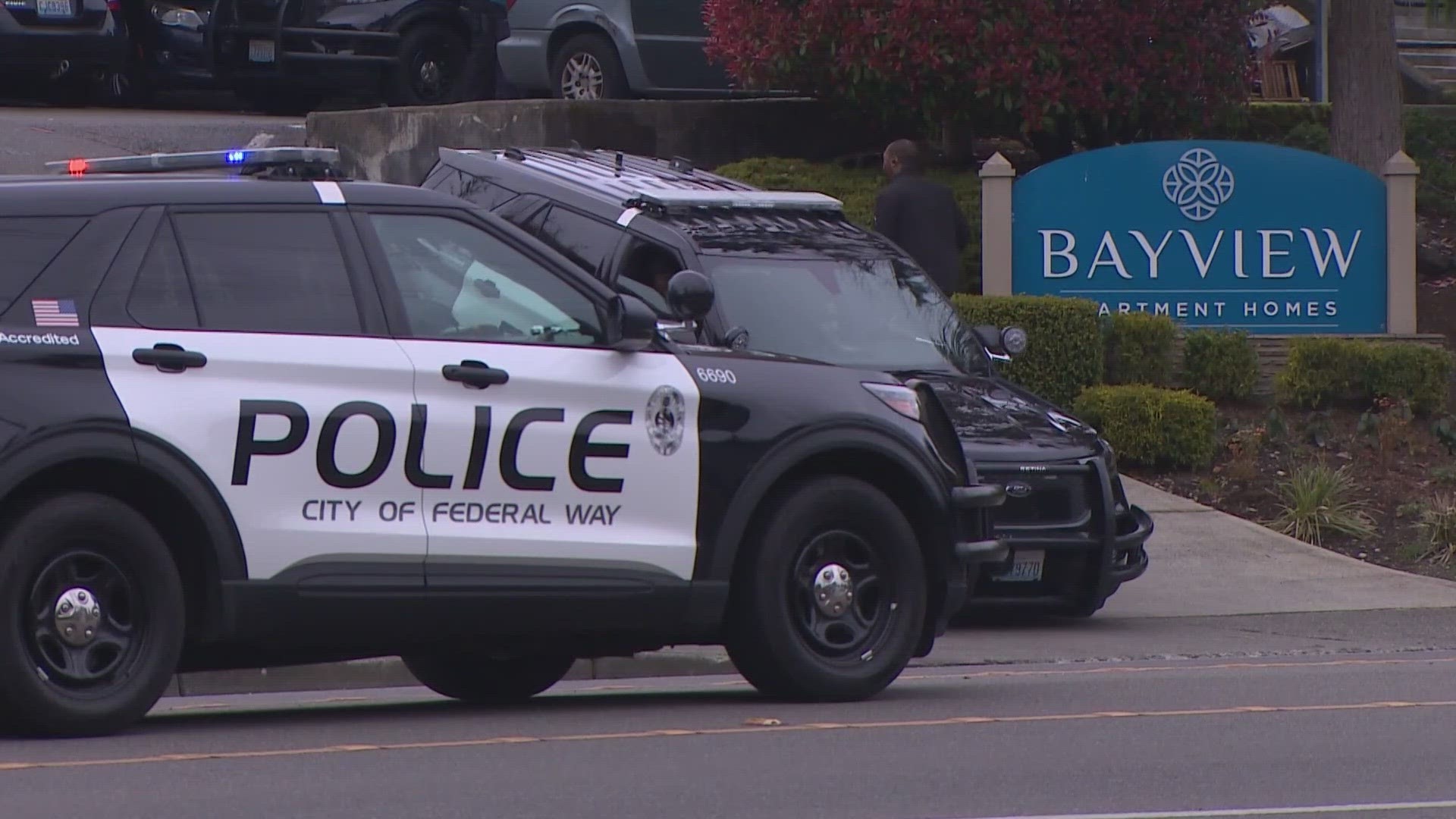 A teenager is being treated for a gunshot wound after someone shot through the window of an apartment at Bayview Apartments in Federal Way