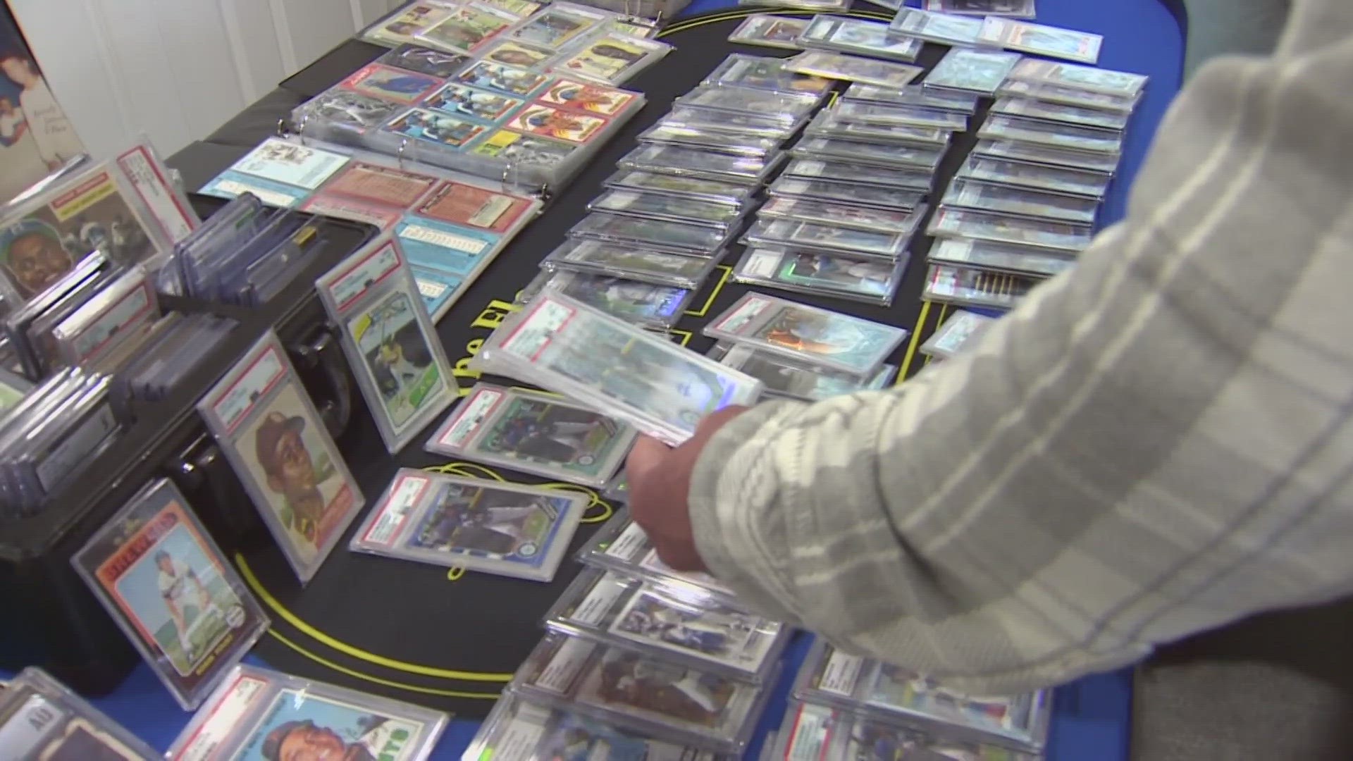 Justin Skogen has a collection that he said tops 500,000 cards. Now his passion has become a family business.