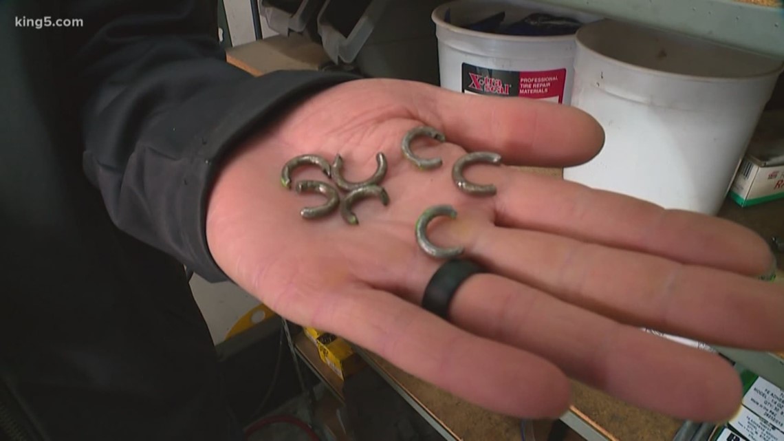 Potholes and broken tire chains damage cars after Puget Sound snow