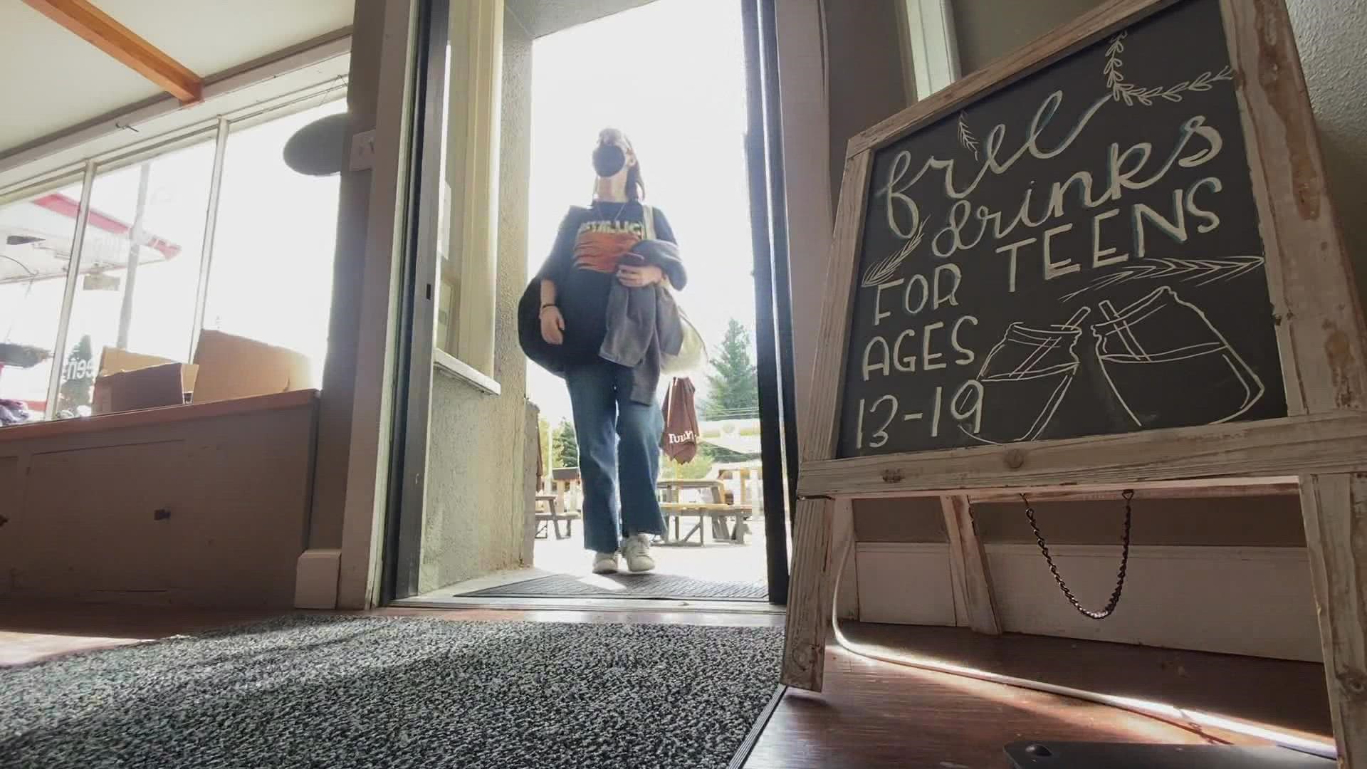 A coffee shop in North Bend is serving up free drinks and food in a safe space dedicated to local teens.