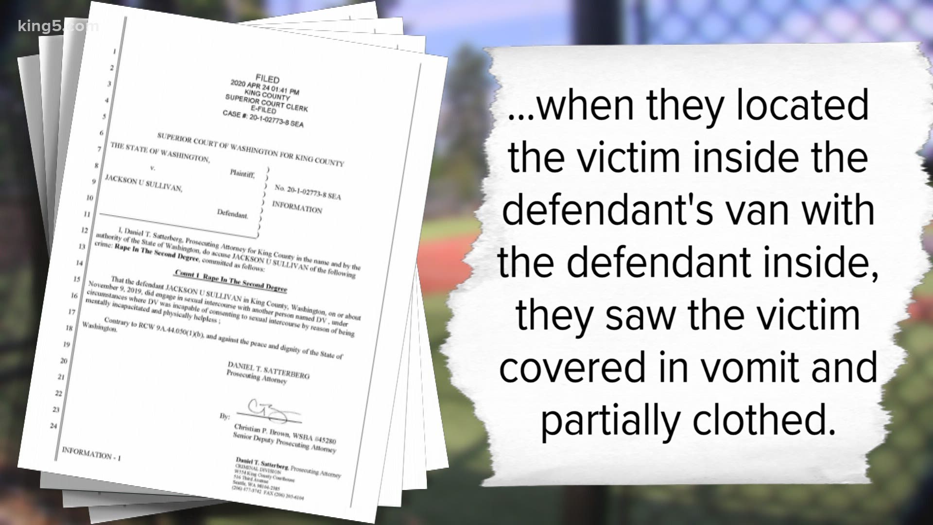 The prosecuting attorney said "it appears this is far from an isolated incident of sexual violence."