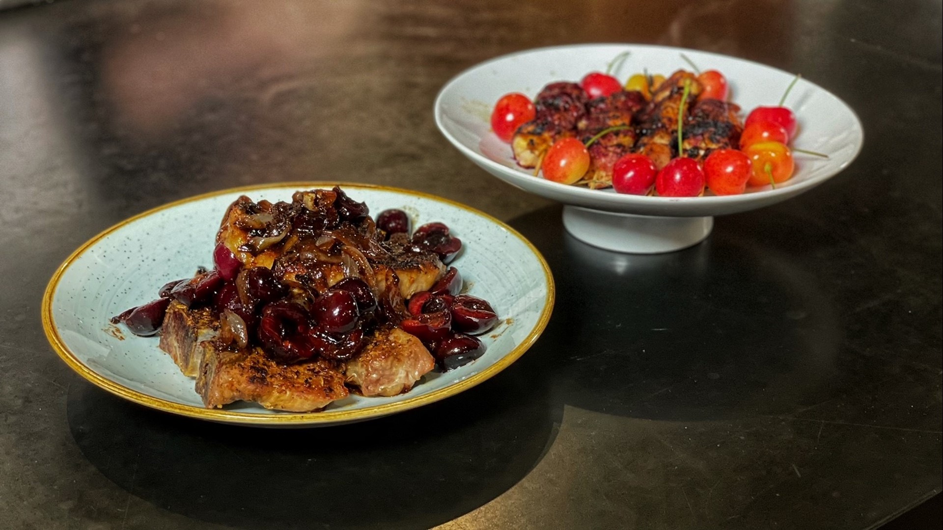 Cherries and meat make yummy friends. #k5evening
