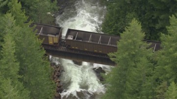 Man and woman narrowly escape oncoming freight train at Deception Falls
