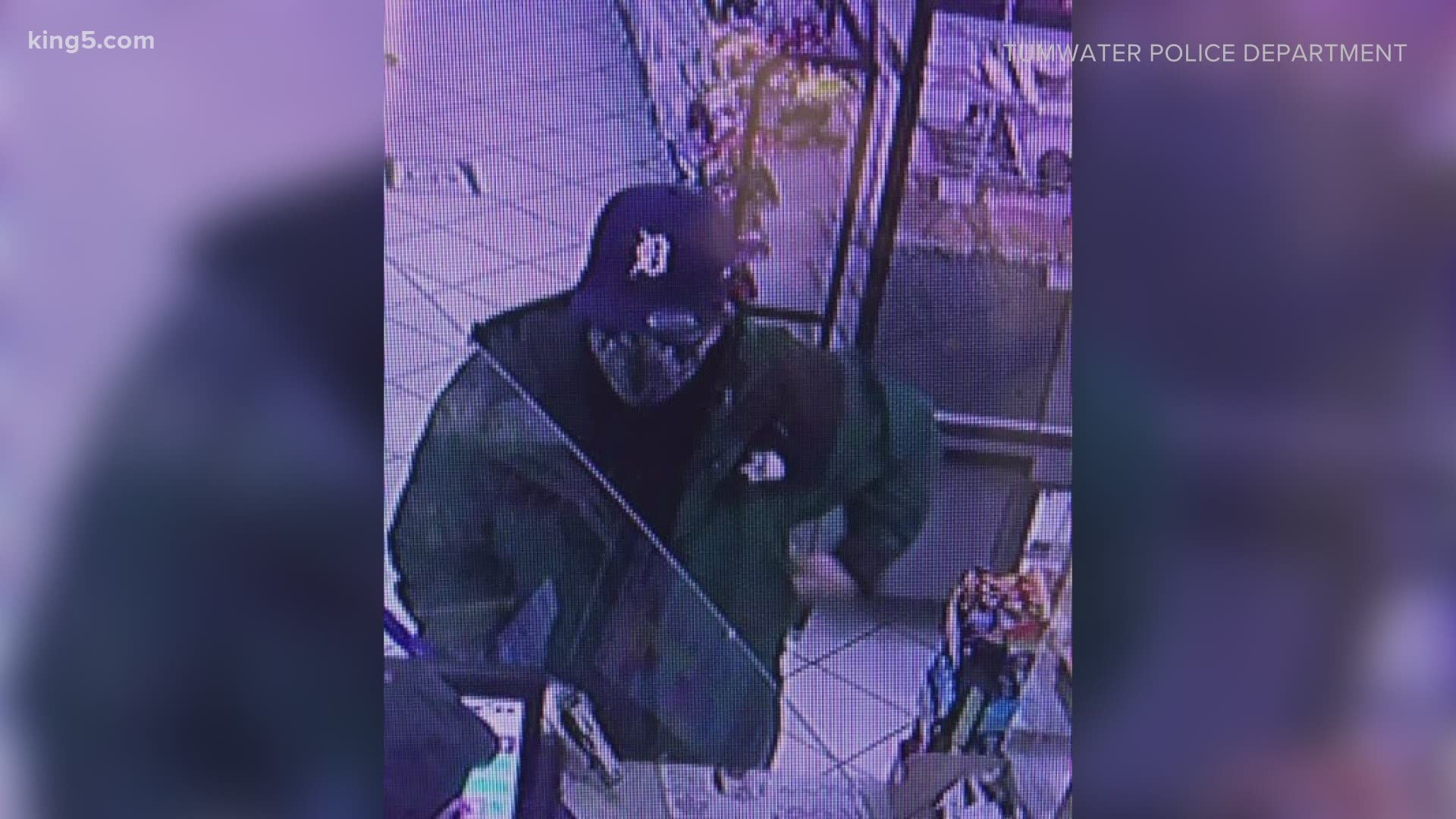The Tumwater Police Department is searching for a man who robbed a 7-Eleven employee early Saturday morning.