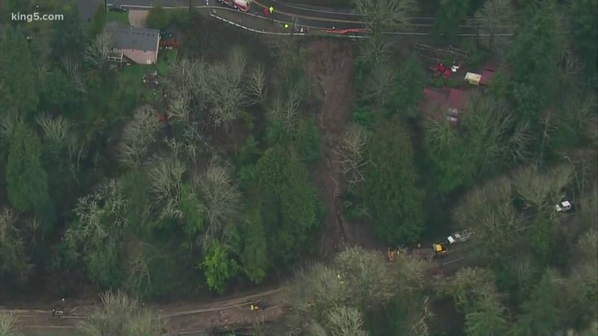 Several areas were hit with flooding. One person was trapped in a landslide and other cars have gotten stuck in deep road water.  KING 5 team coverage.
