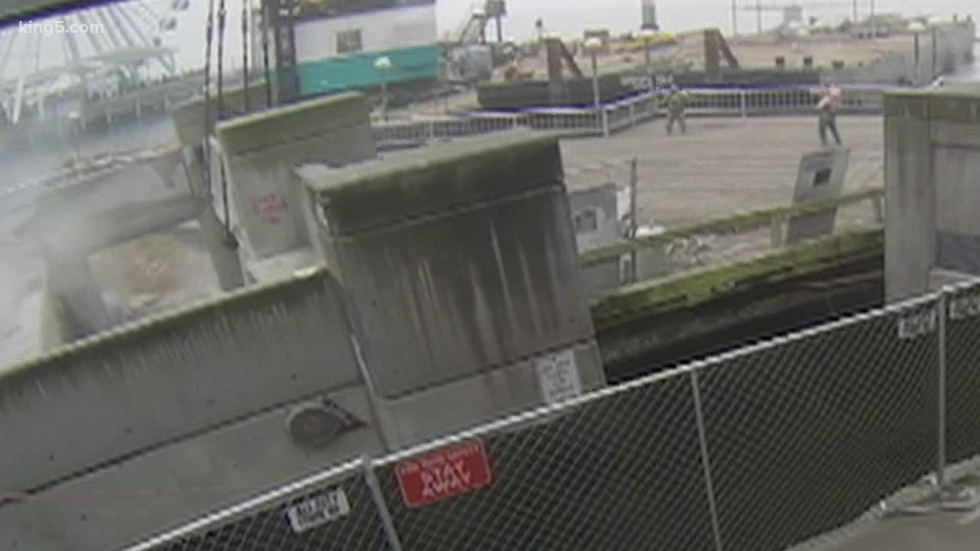 The city of Seattle have released surveillance footage of the moments that lead up to the Waterfront Park collapsing.