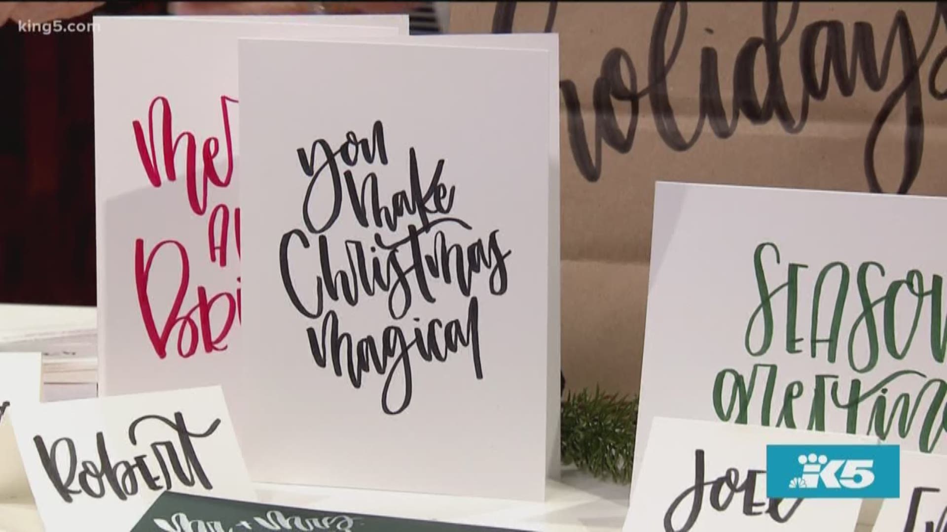 Camille Robinson teaches the basics of hand lettering.