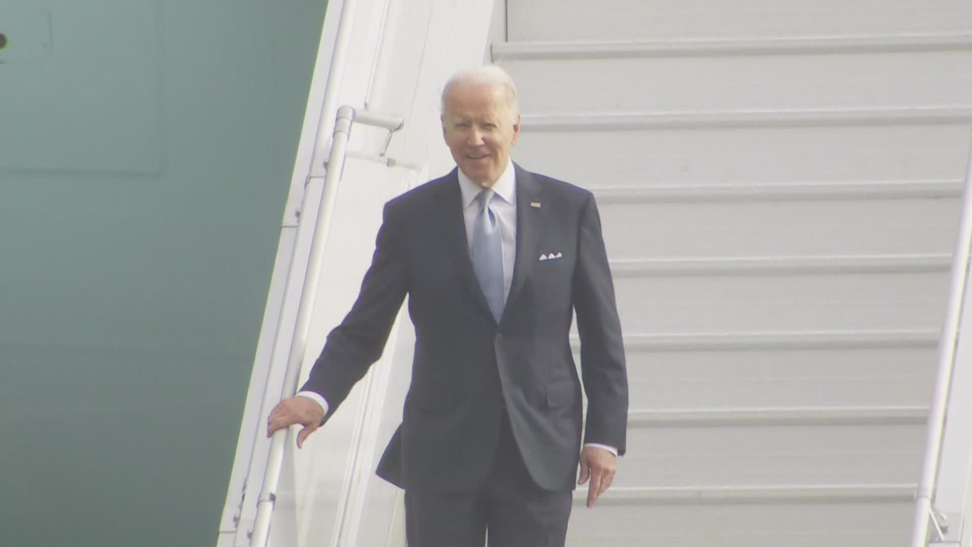 Biden will give a speech about his administration's efforts to grow the clean energy economy and lower costs for families.
