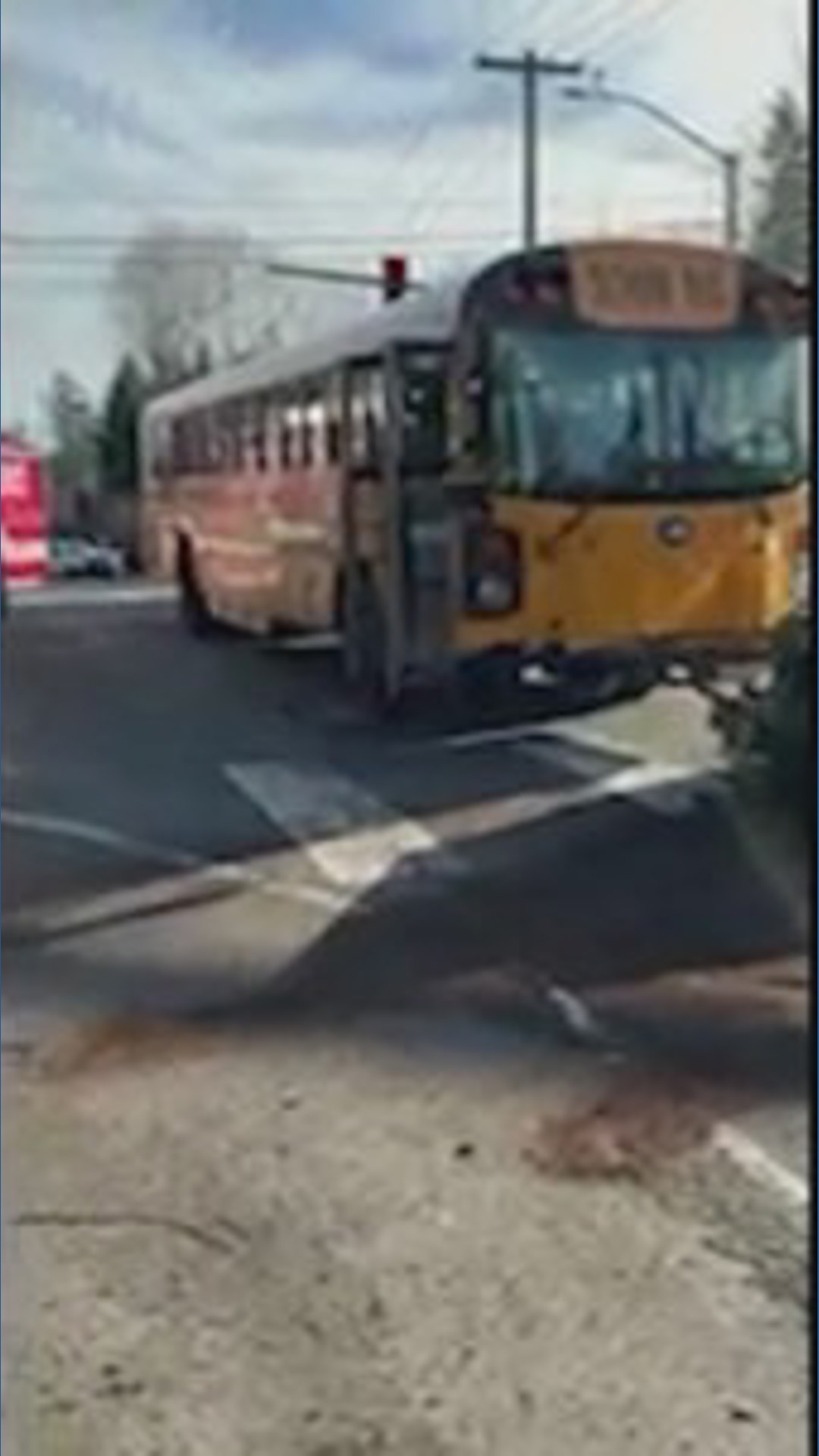11 students taken to hospital after vehicle crashes into school bus ...
