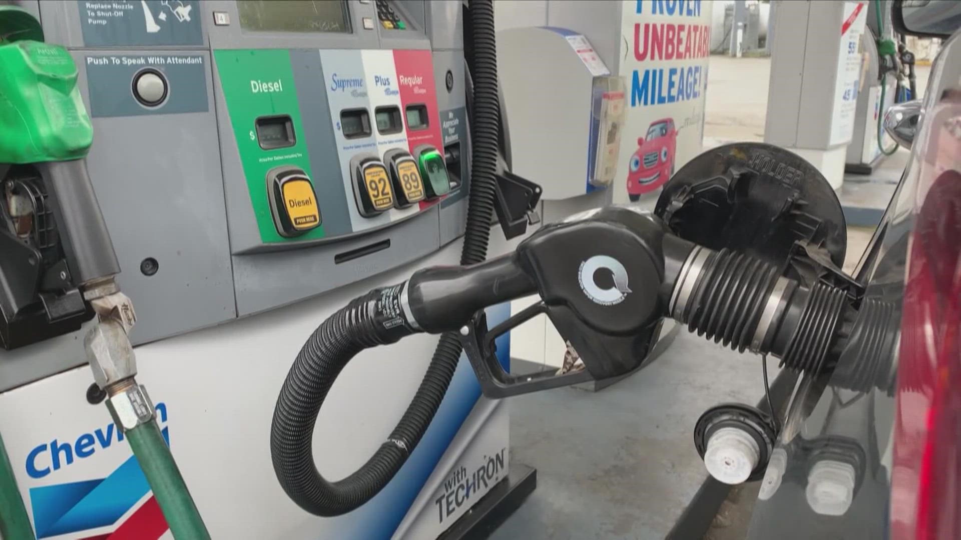 The average gas price in the state hit $4.449 per gallon Monday, and it will likely continue to go up.