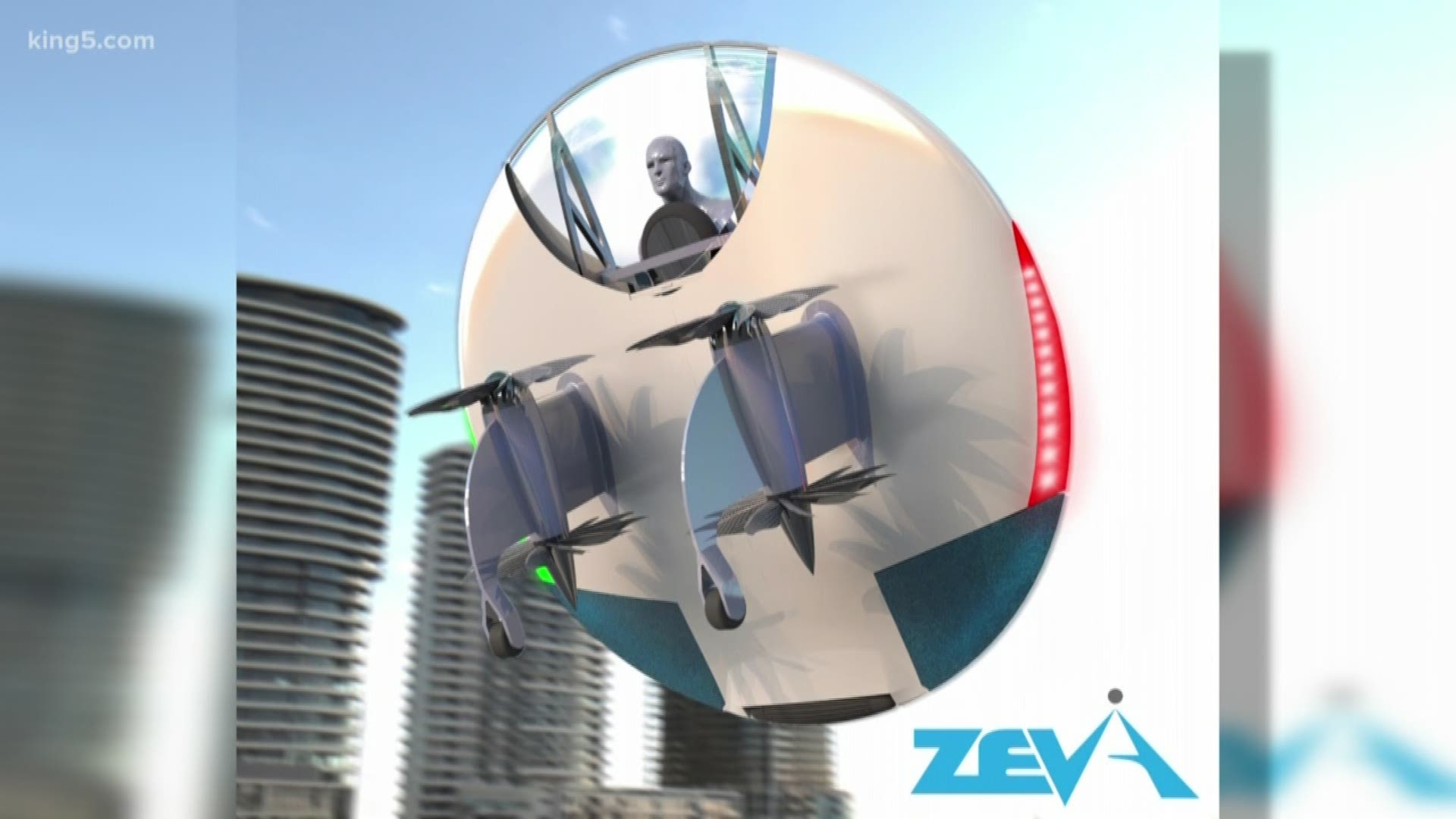 Tacoma-based Zeva wants to build a person flying saucer. KING 5's Jenna Hanchard reports: 