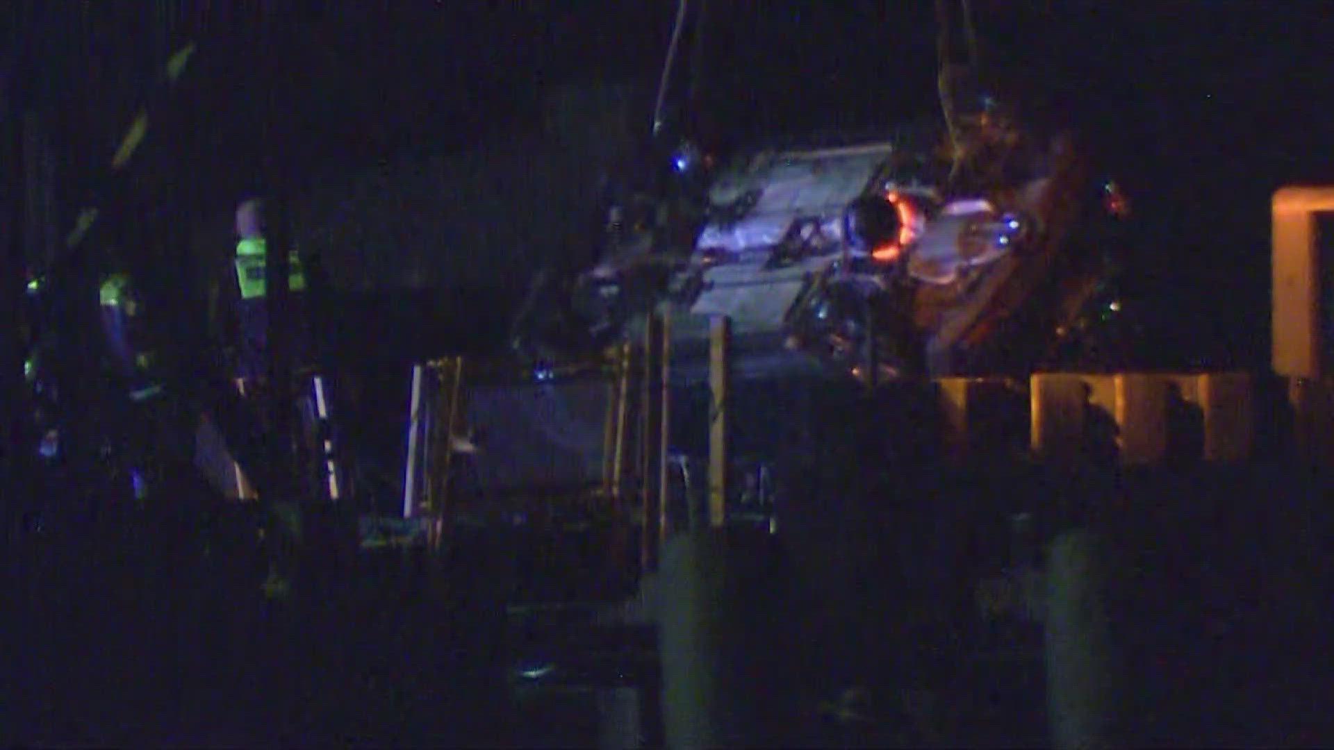 Witnesses told KING 5 they saw the car weaving in and out of traffic, eluding law enforcement, before driving off a ferry dock.