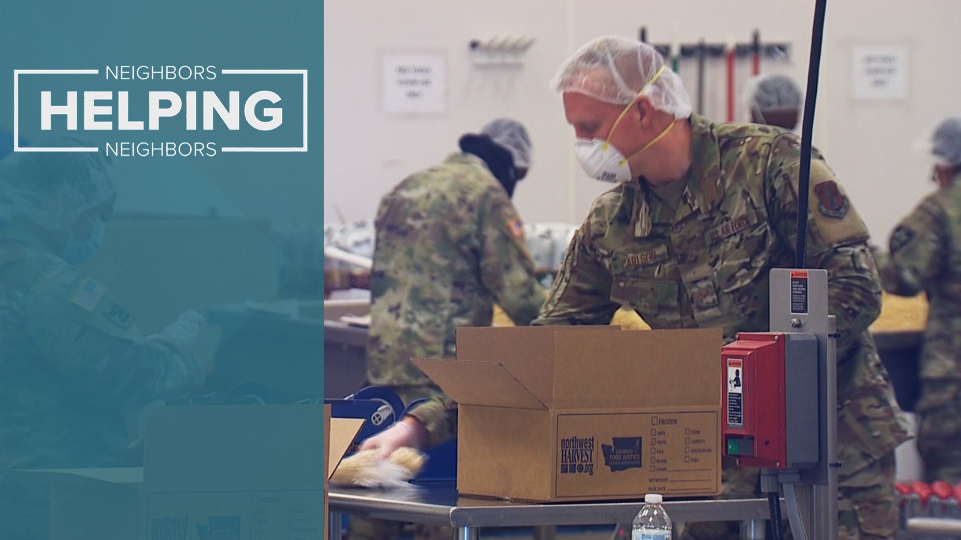National Guard soldiers are helping to feed Washington's hungry.