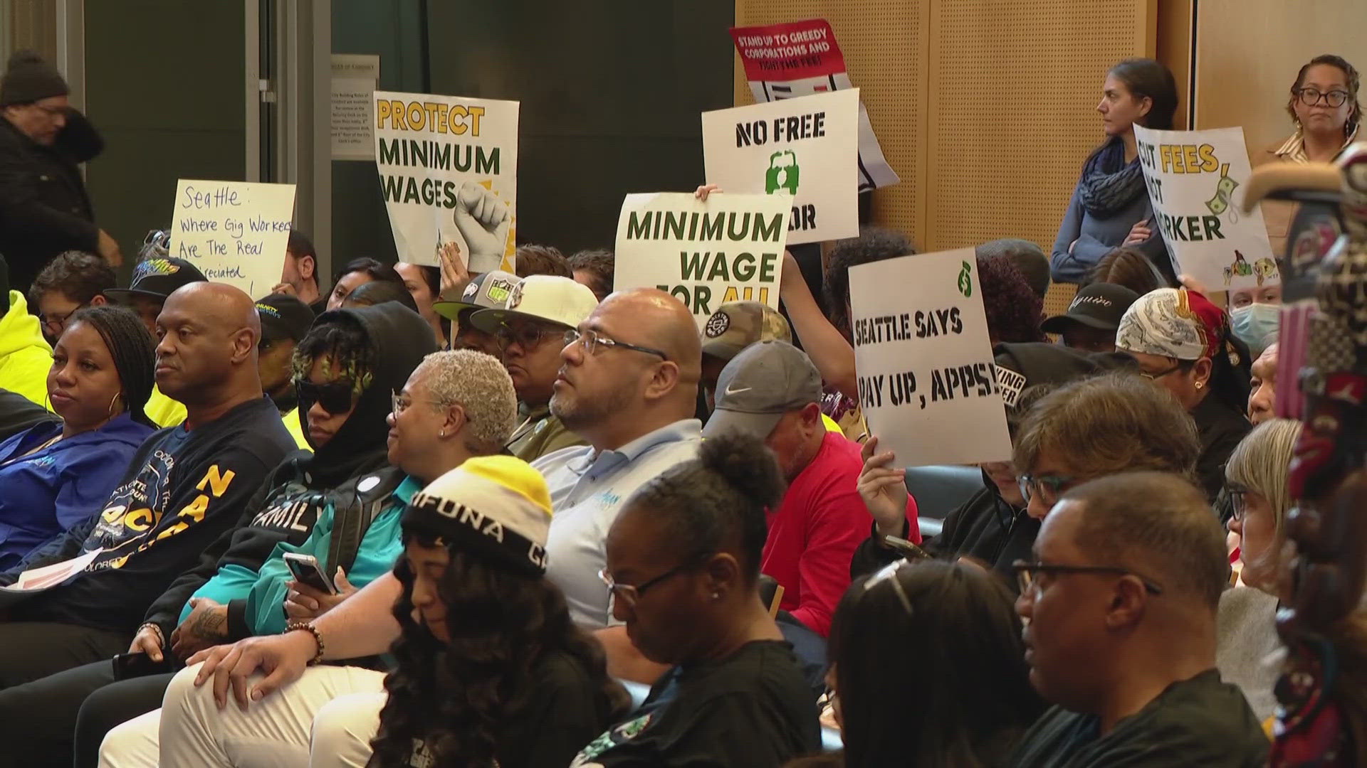 More than 150 people showed up at the Seattle City Council meeting Tuesday.