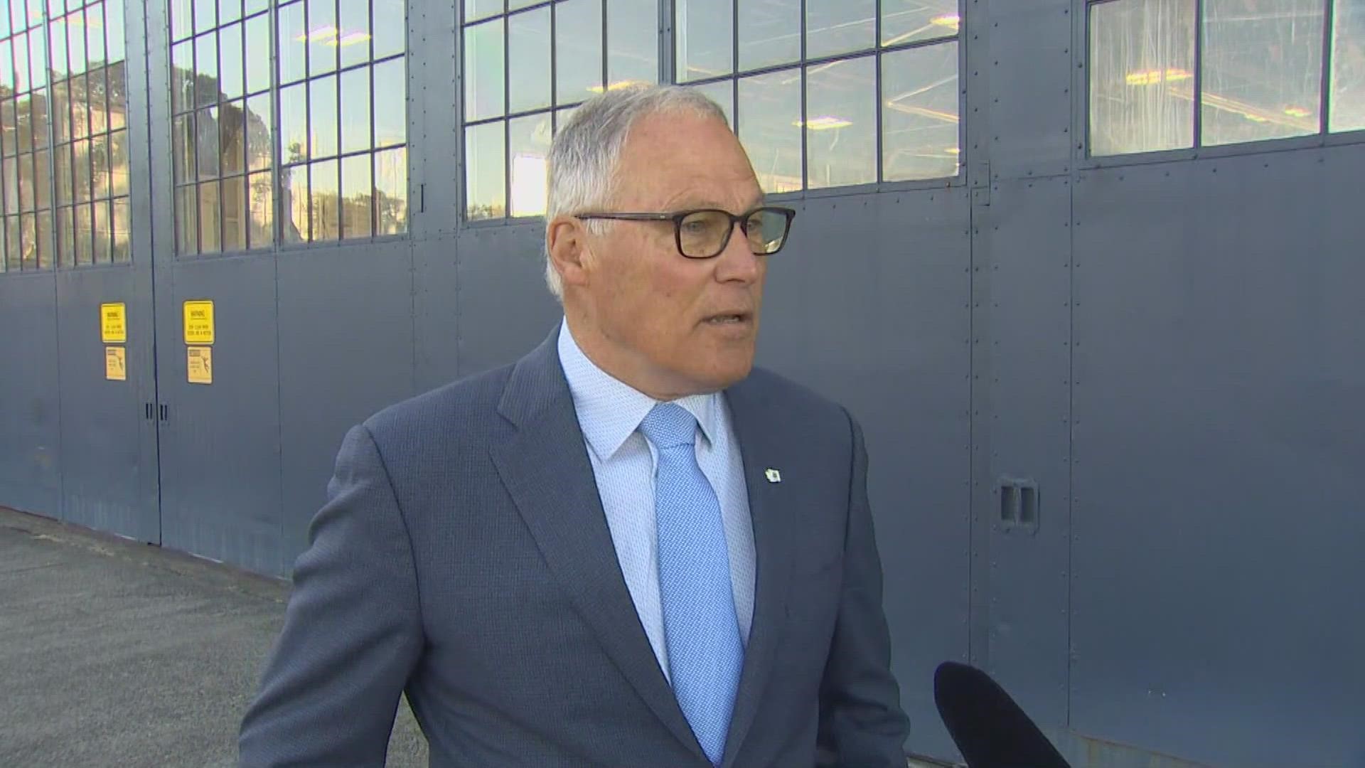 Washington governor Jay Inslee vows to always protect a woman's right to choose in the state and to make abortion services available to women from neighboring states