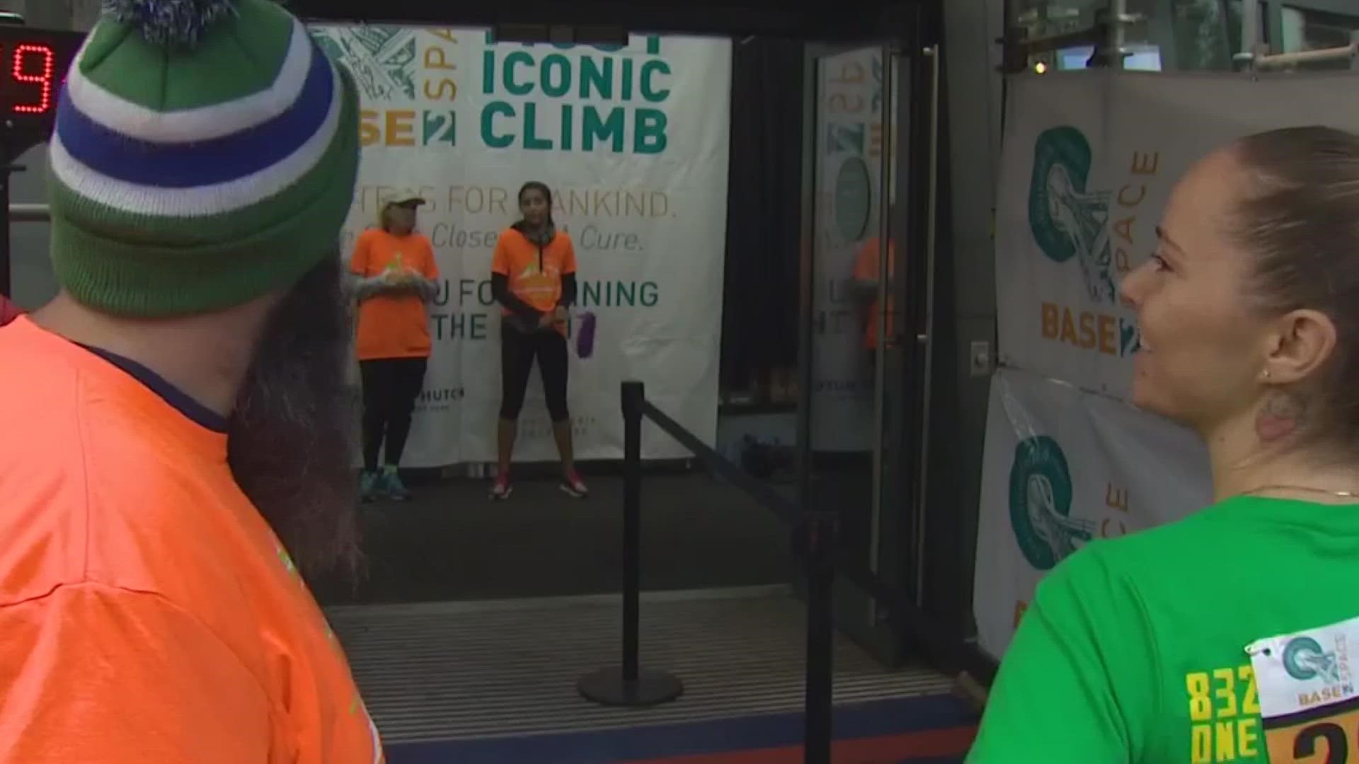 Registration is open for the annual "Base to Space" climb up the 832 stairs of the Space Needle. Benefits from the event supports cancer research.