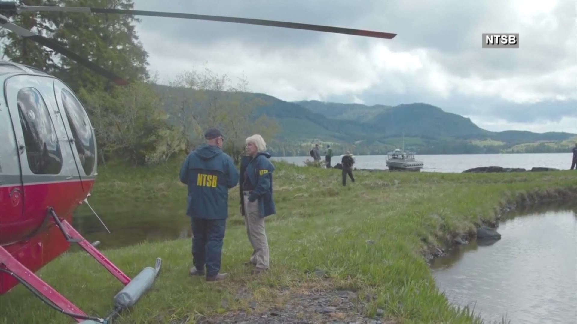 The scene from Ketchikan, Alaska following a mid-air collision of two float planes that killed five people.