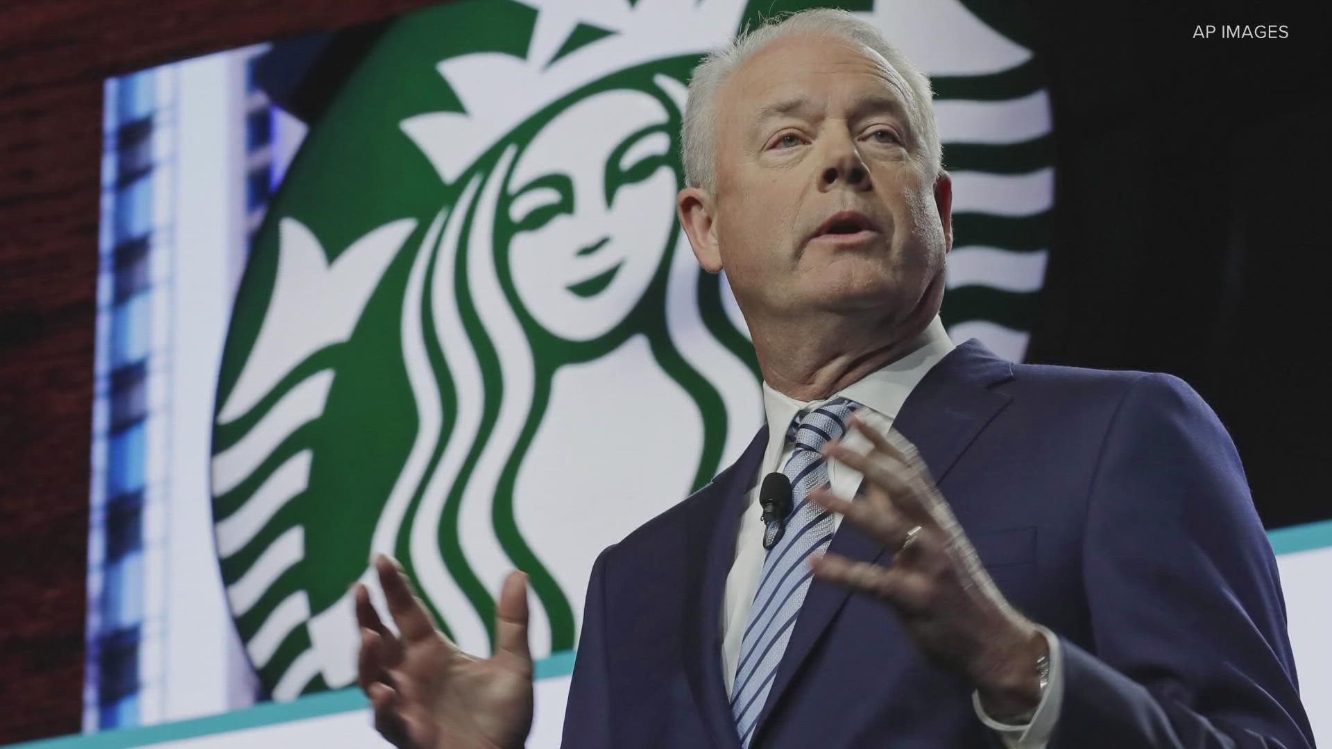 Kevin Johnson said he will retire next month after five years as CEO and 13 at Starbucks.