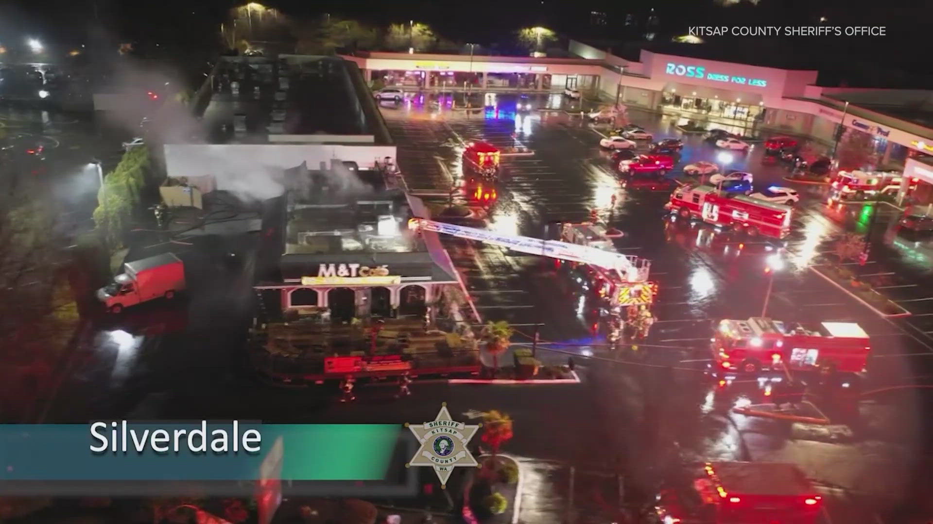 The fire broke out Sunday evening.