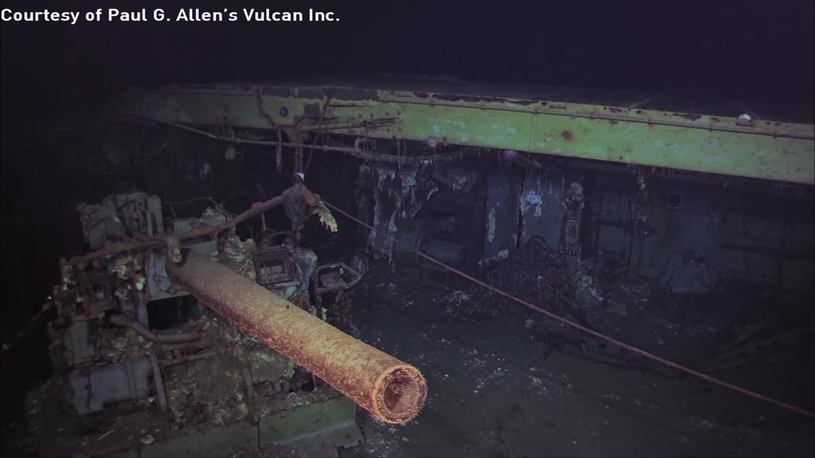 Raw footage of USS Wasp wreck | king5.com