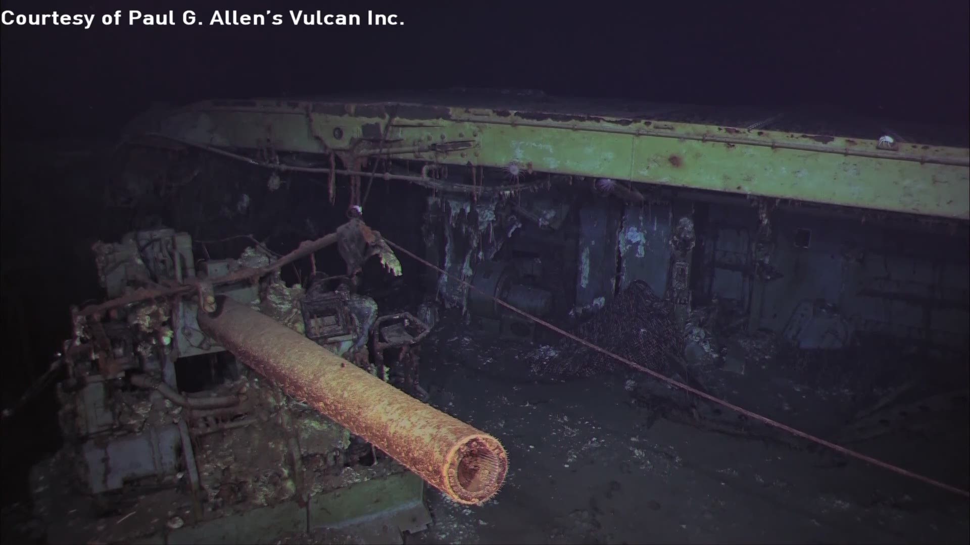 Crews captured footage of the USS Wasp nearly 14,000 feet below the surface of the Coral Sea.