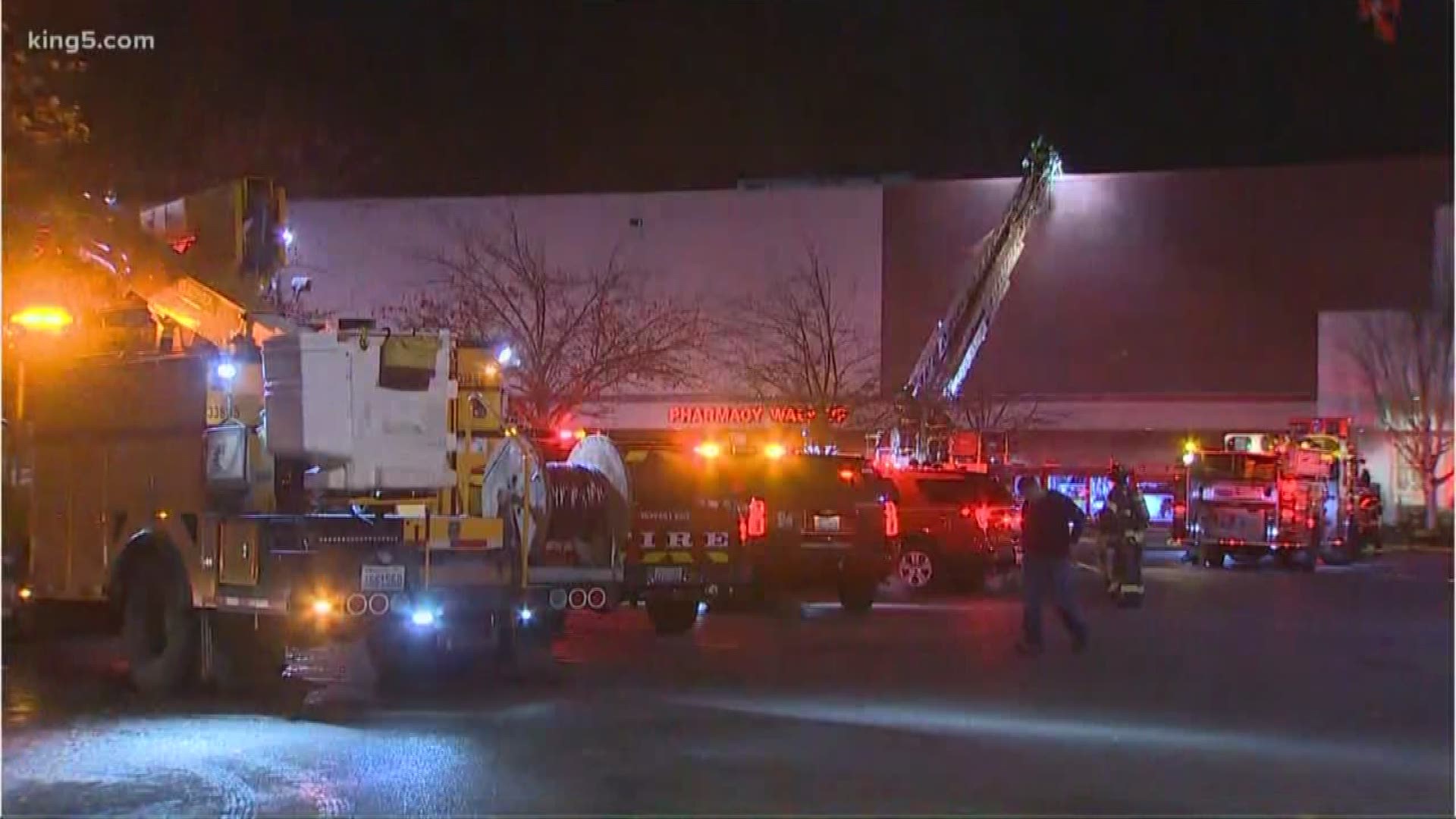 Seattle police believe someone intentionally started a fire inside the Fred Meyer store on Lake City Way Tuesday night.
