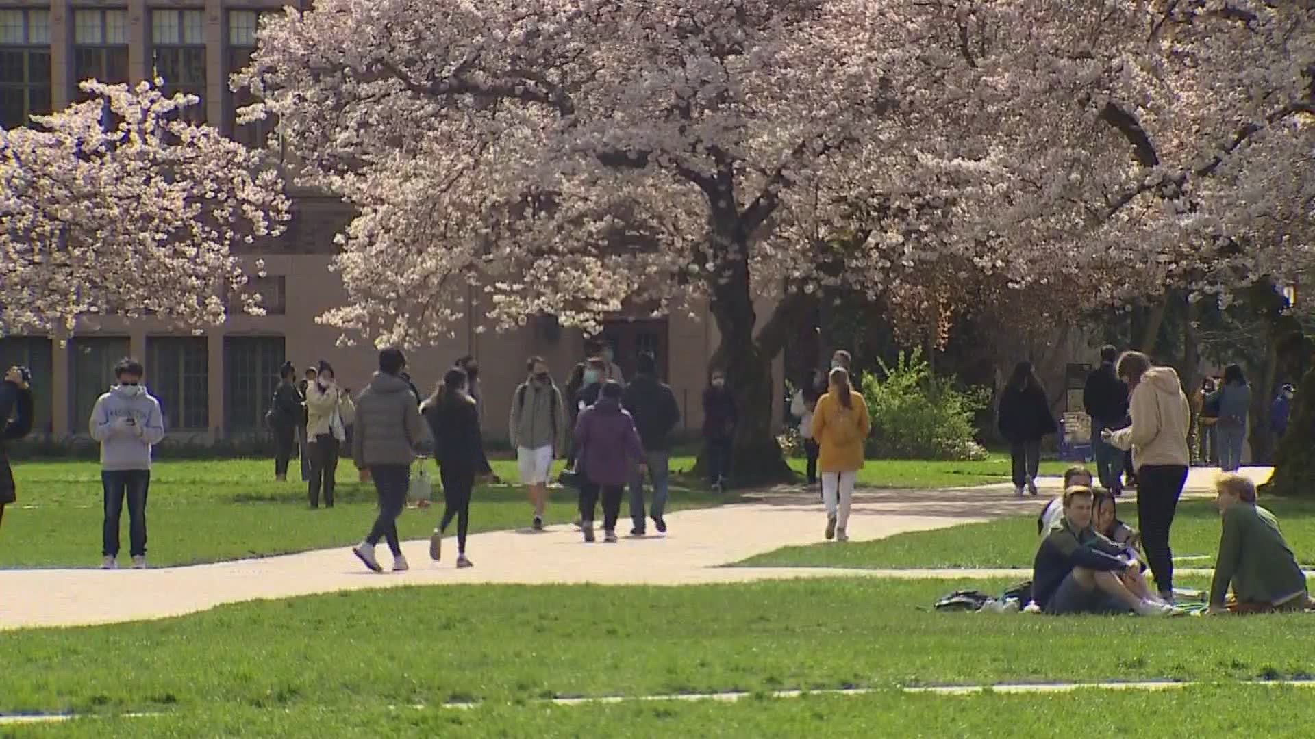 Many students are returning from spring break travels or activities and bringing the virus with them.
